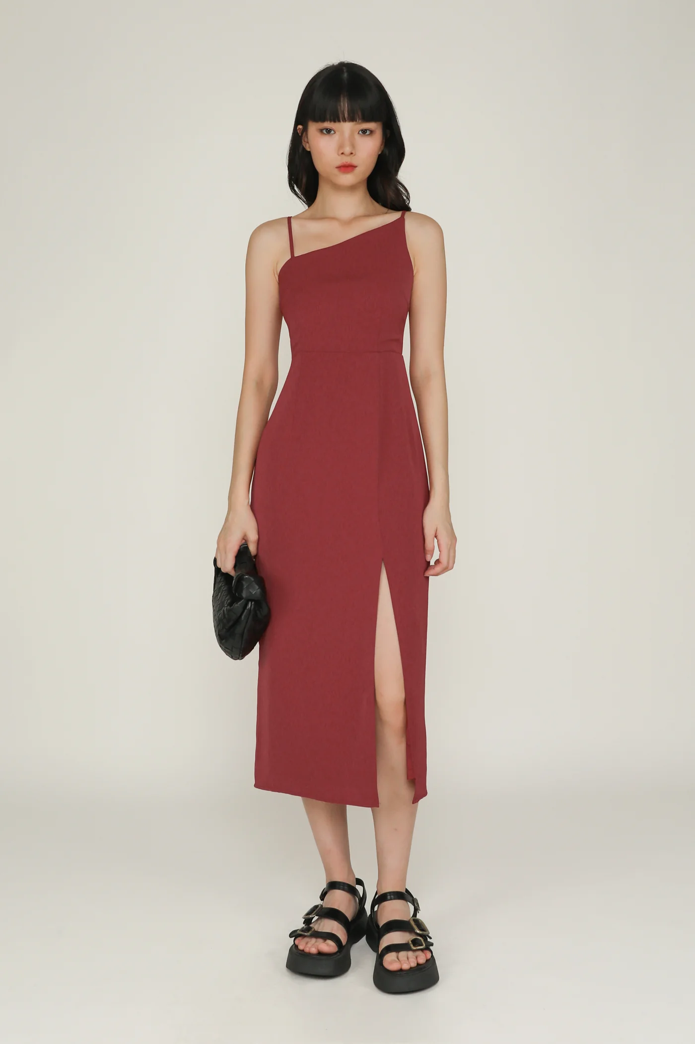 Eli Asymmetrical Midi Dress - Image 3
