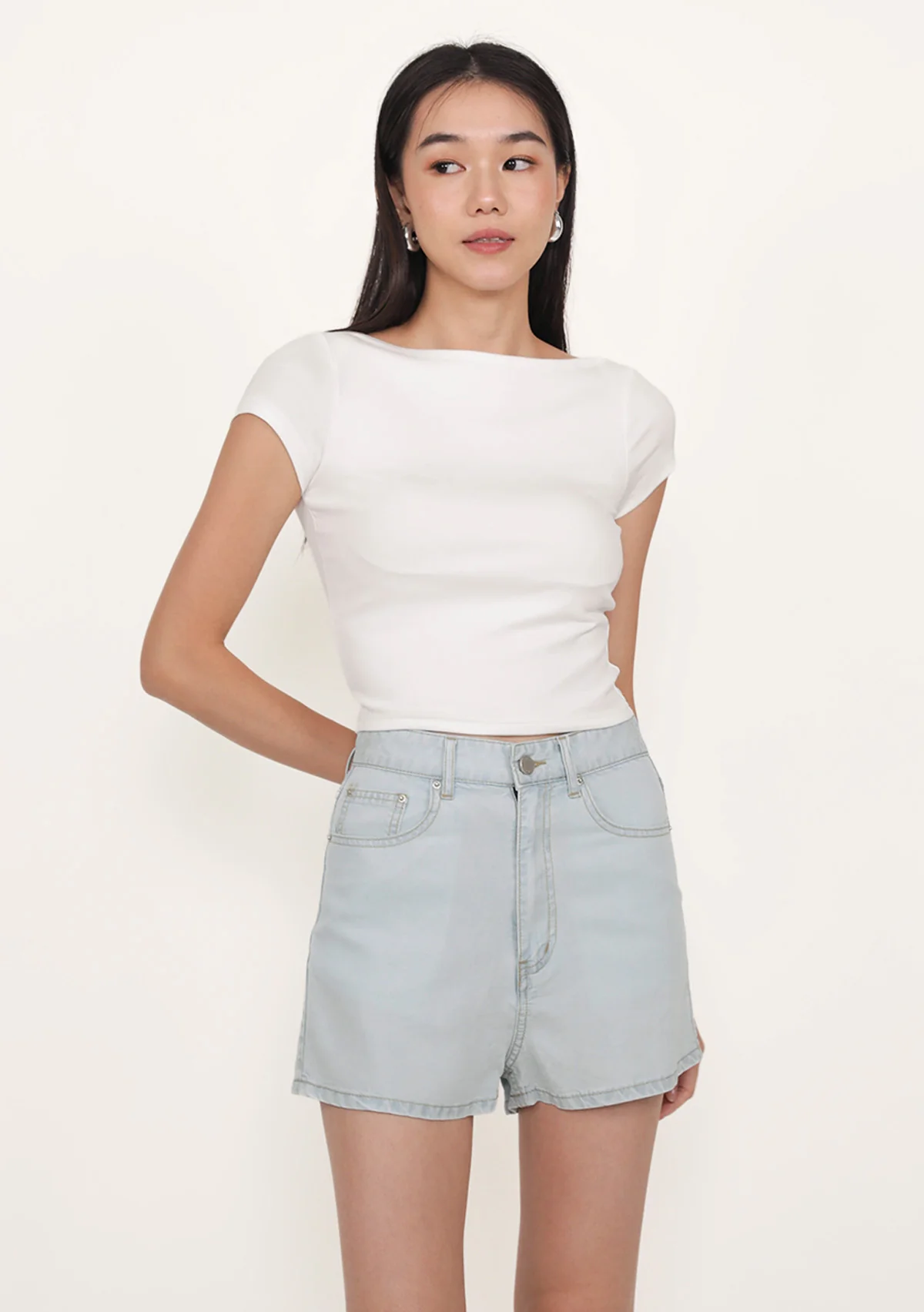 Elia Soft Denim Shorts - Image 4