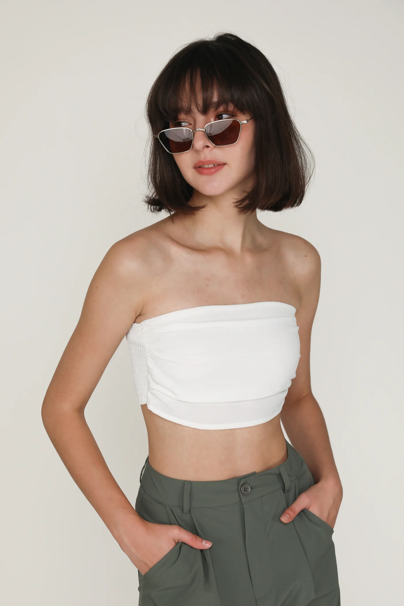 Ellena Ruched Tube Top - Image 19