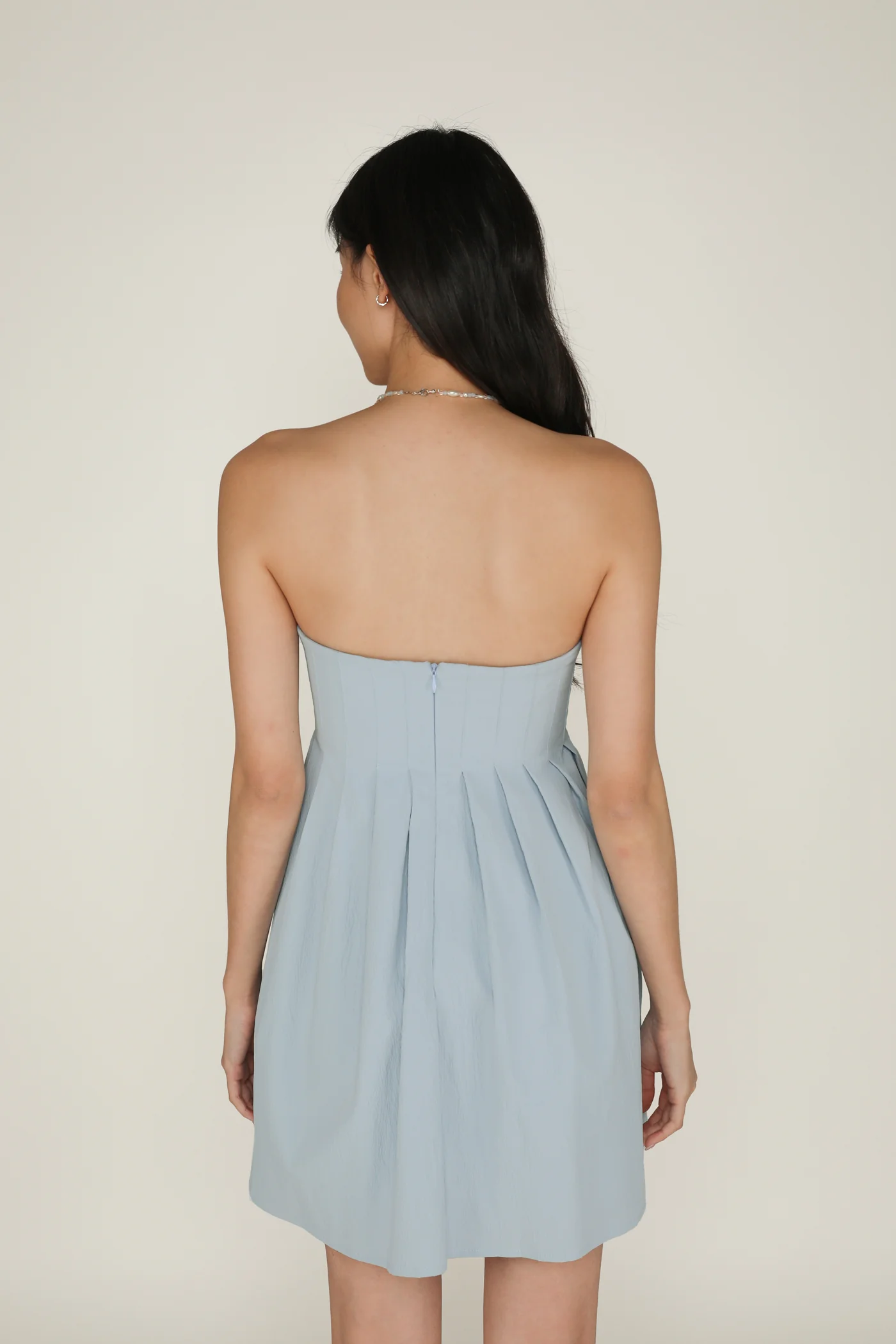 Elodie Pleated Tube Padded Dress - Image 10