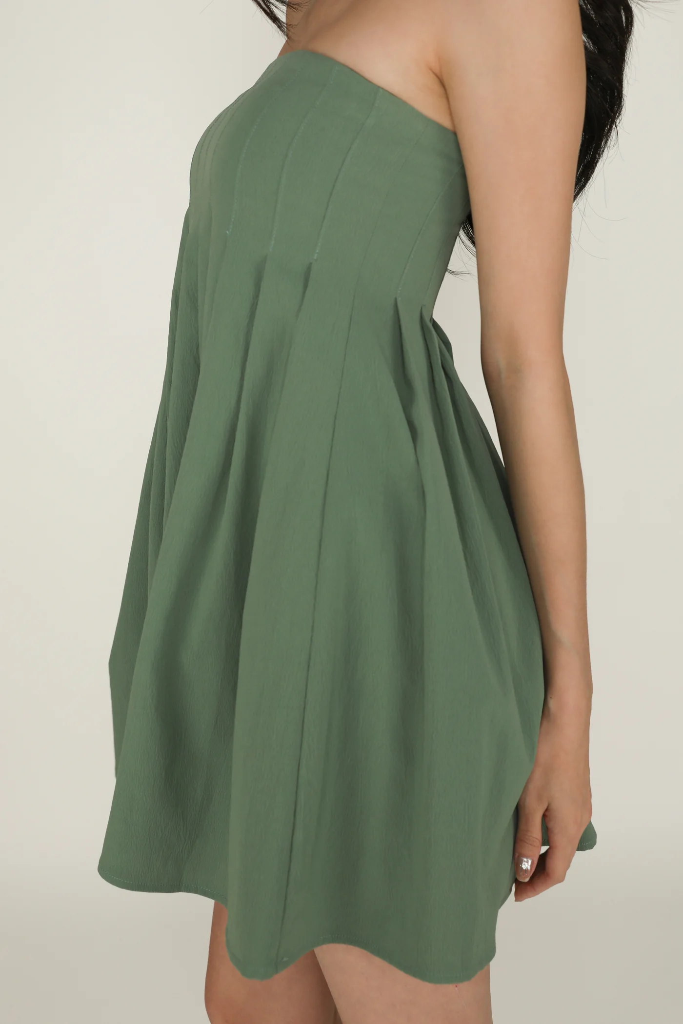 Elodie Pleated Tube Padded Dress - Image 14