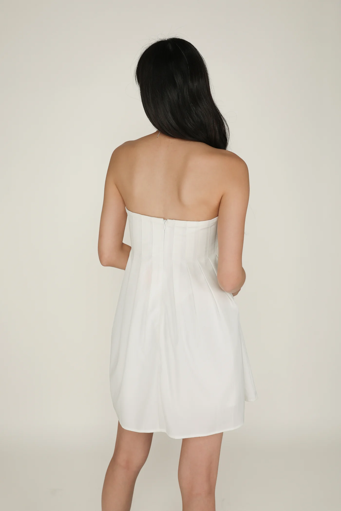 Elodie Pleated Tube Padded Dress - Image 5