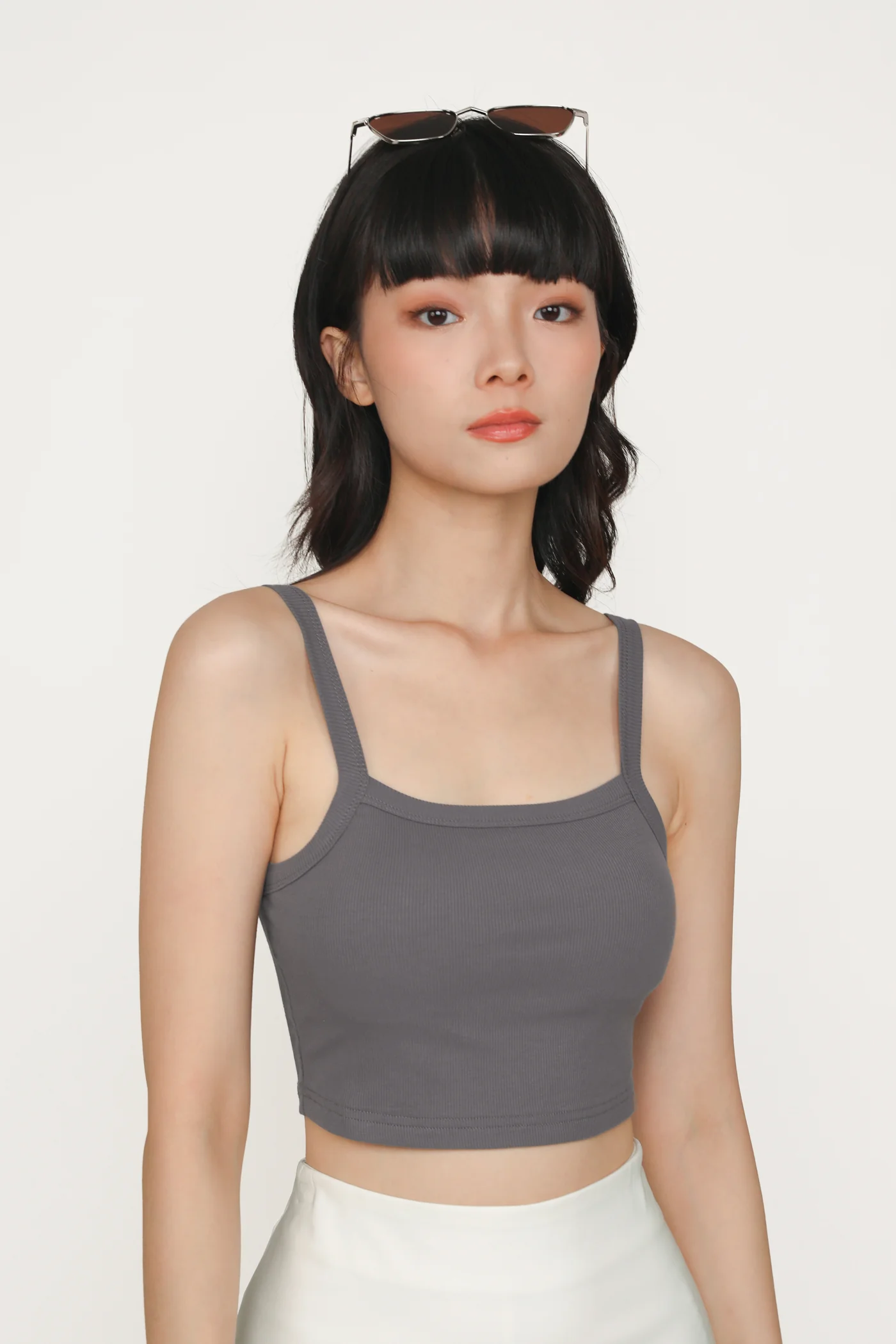 Elsa Square Neckline Ribbed Padded Top - Image 18
