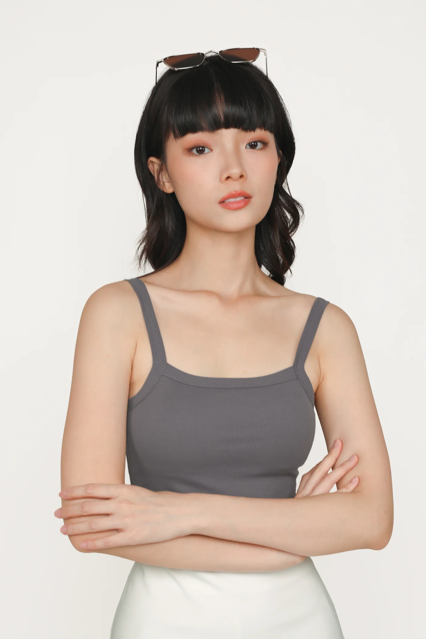 Elsa Square Neckline Ribbed Padded Top - Image 19