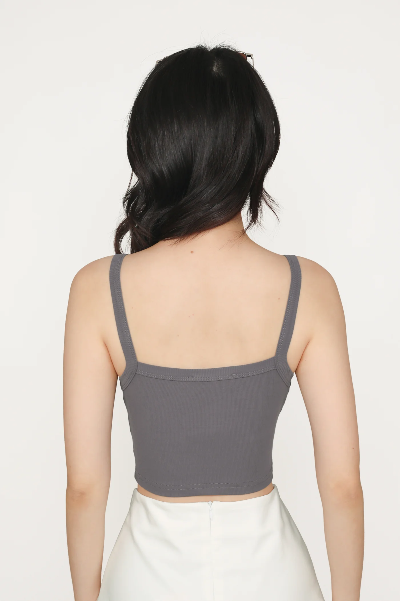 Elsa Square Neckline Ribbed Padded Top - Image 21