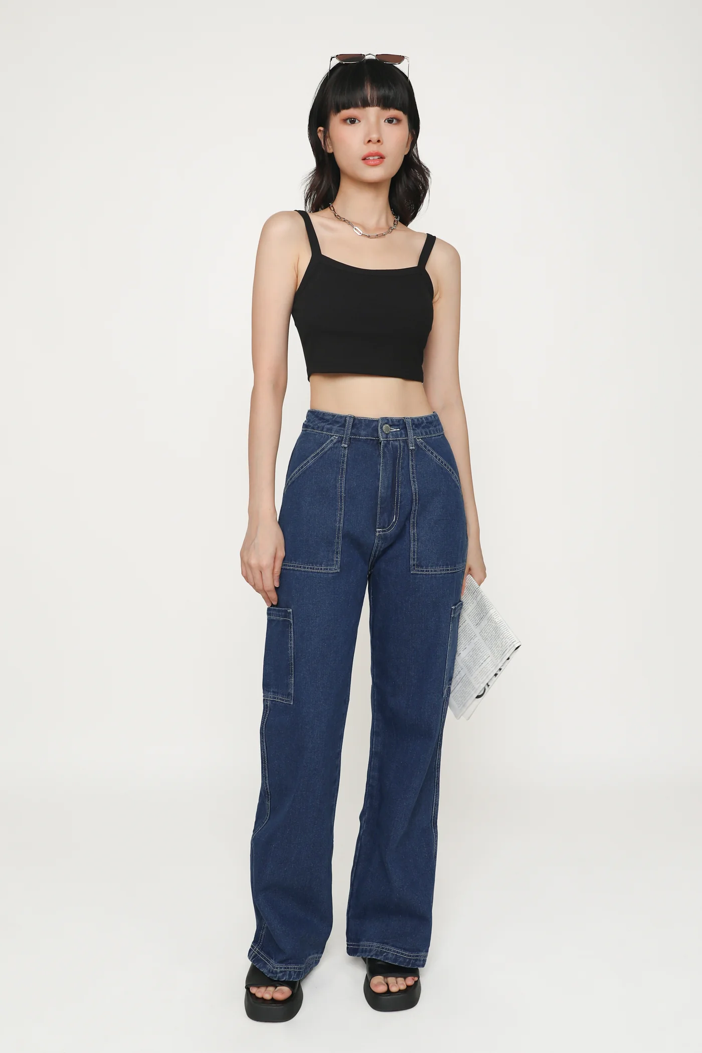 Elsa Square Neckline Ribbed Padded Top - Image 30