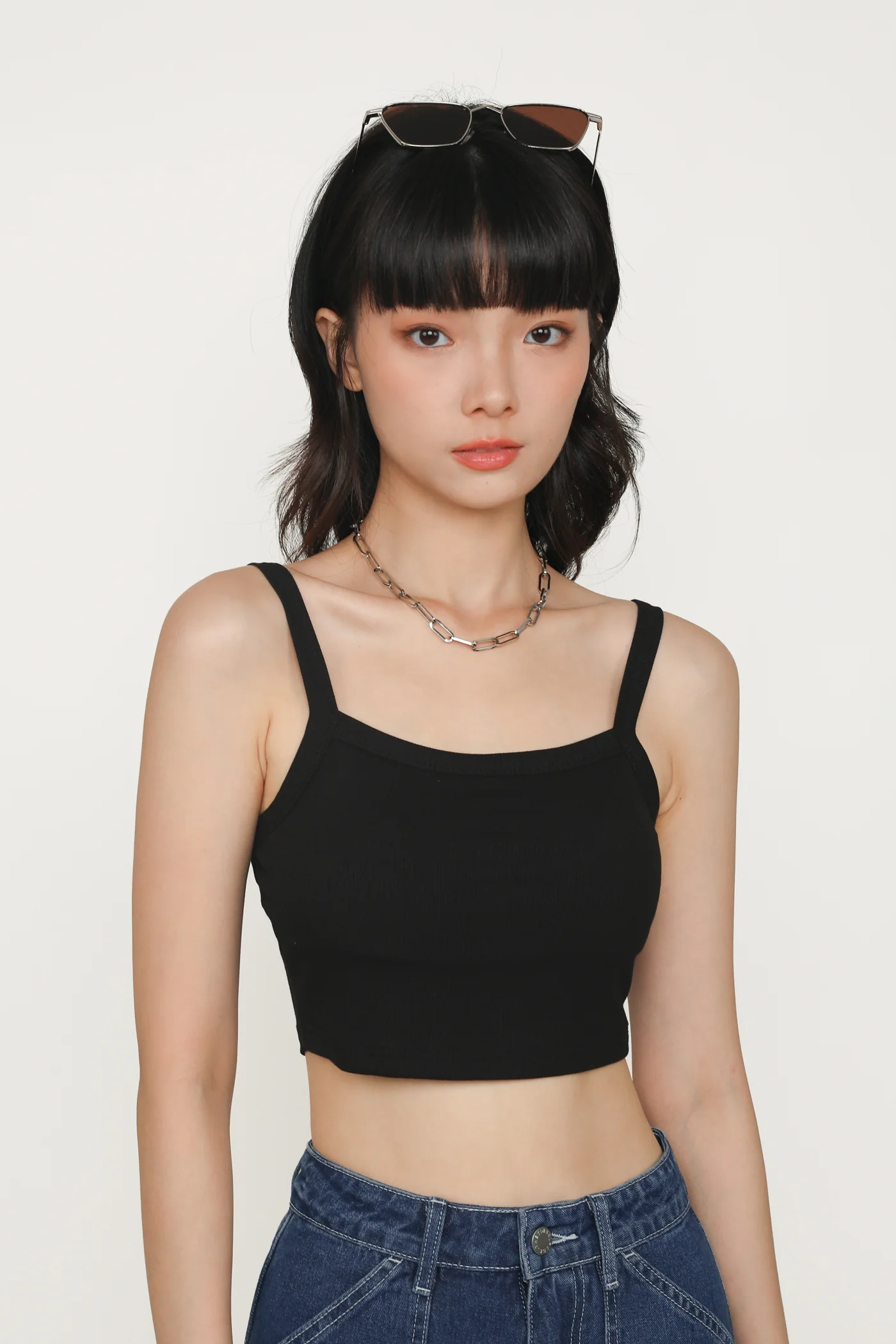 Elsa Square Neckline Ribbed Padded Top - Image 32
