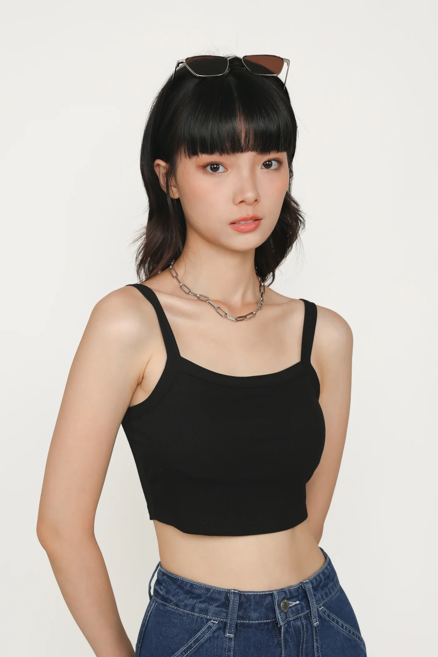 Elsa Square Neckline Ribbed Padded Top - Image 33