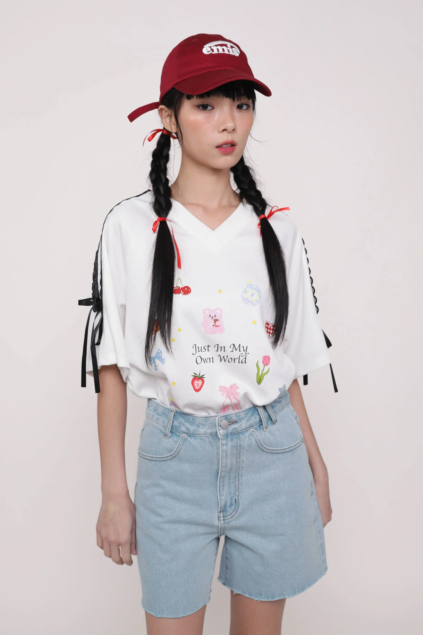 Elvina Raw Hem Mom Shorts - Image 11