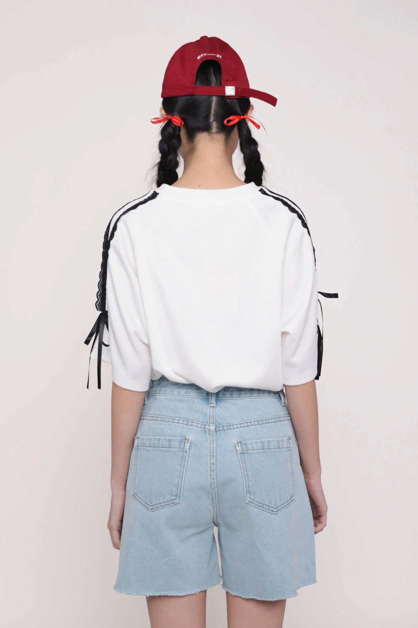Elvina Raw Hem Mom Shorts - Image 14