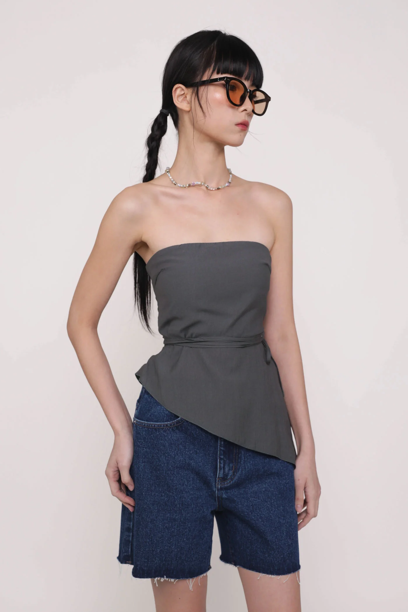 Elvina Raw Hem Mom Shorts - Image 16