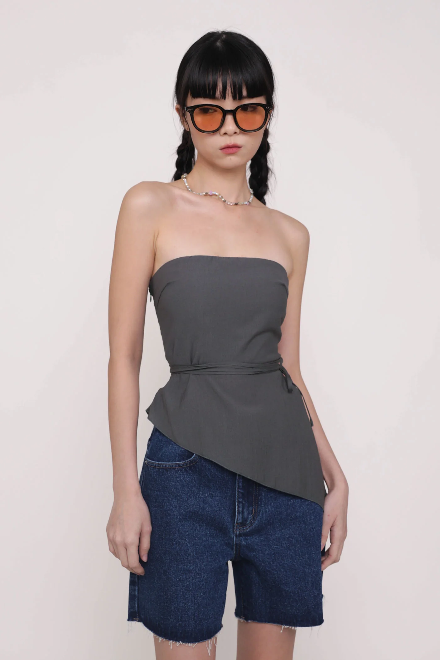 Elvina Raw Hem Mom Shorts - Image 6