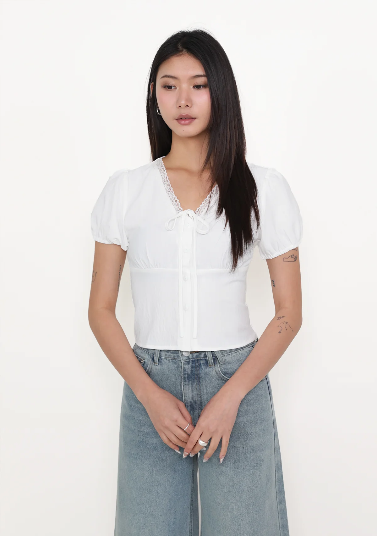 Elyana Puff Sleeve Lace Blouse - Image 5