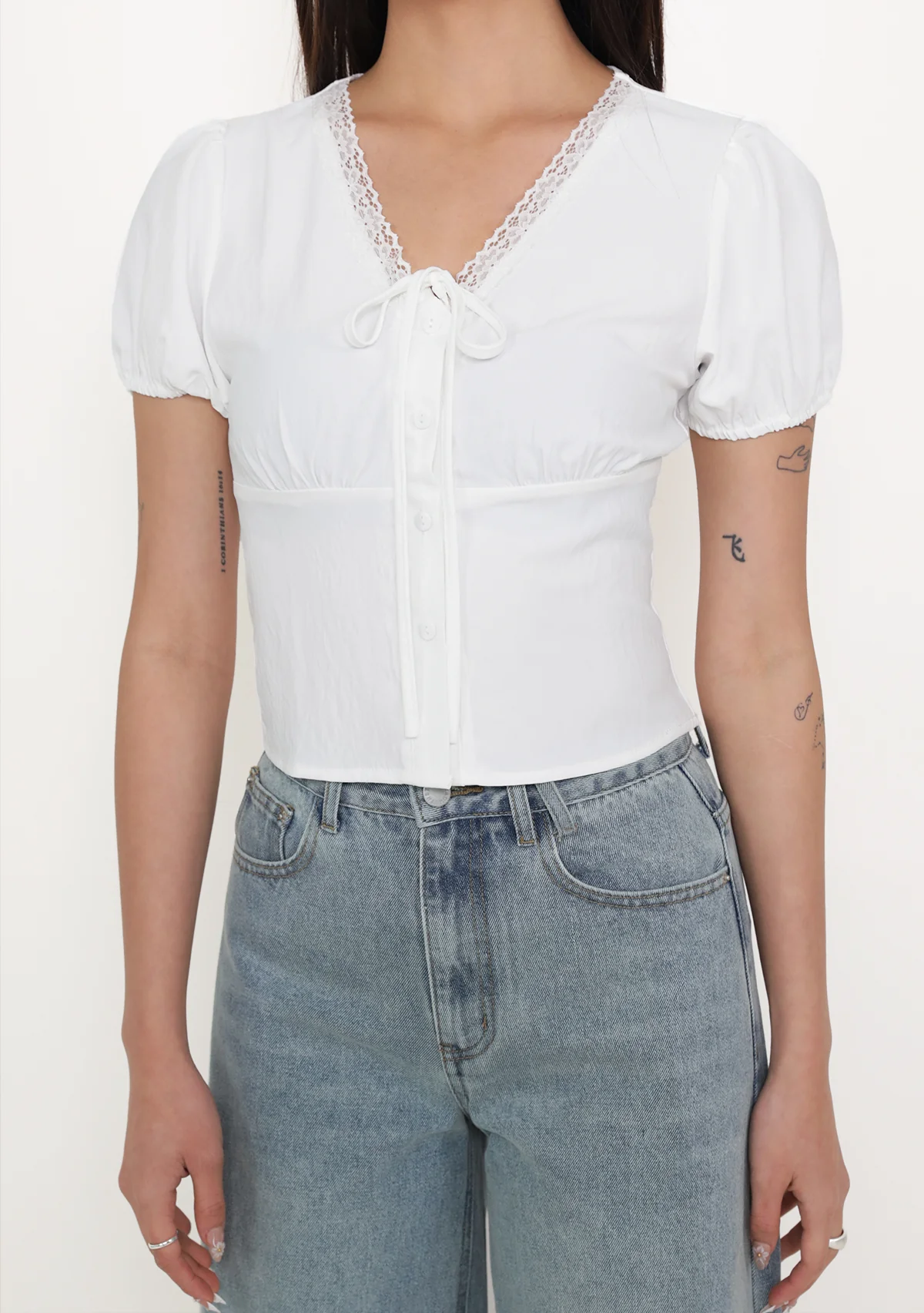 Elyana Puff Sleeve Lace Blouse - Image 6