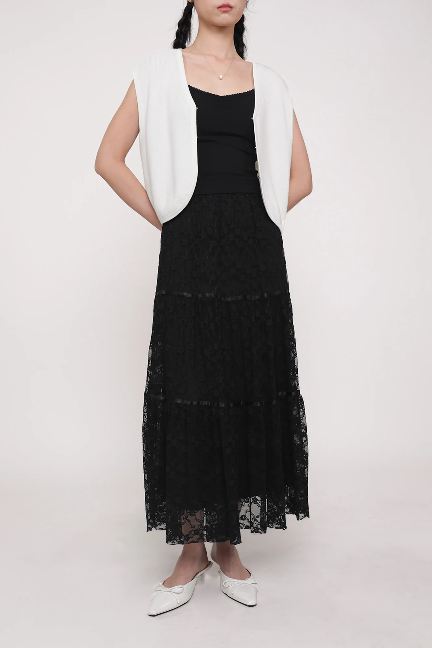 Elysia Lace Tiered Skirt - Image 12