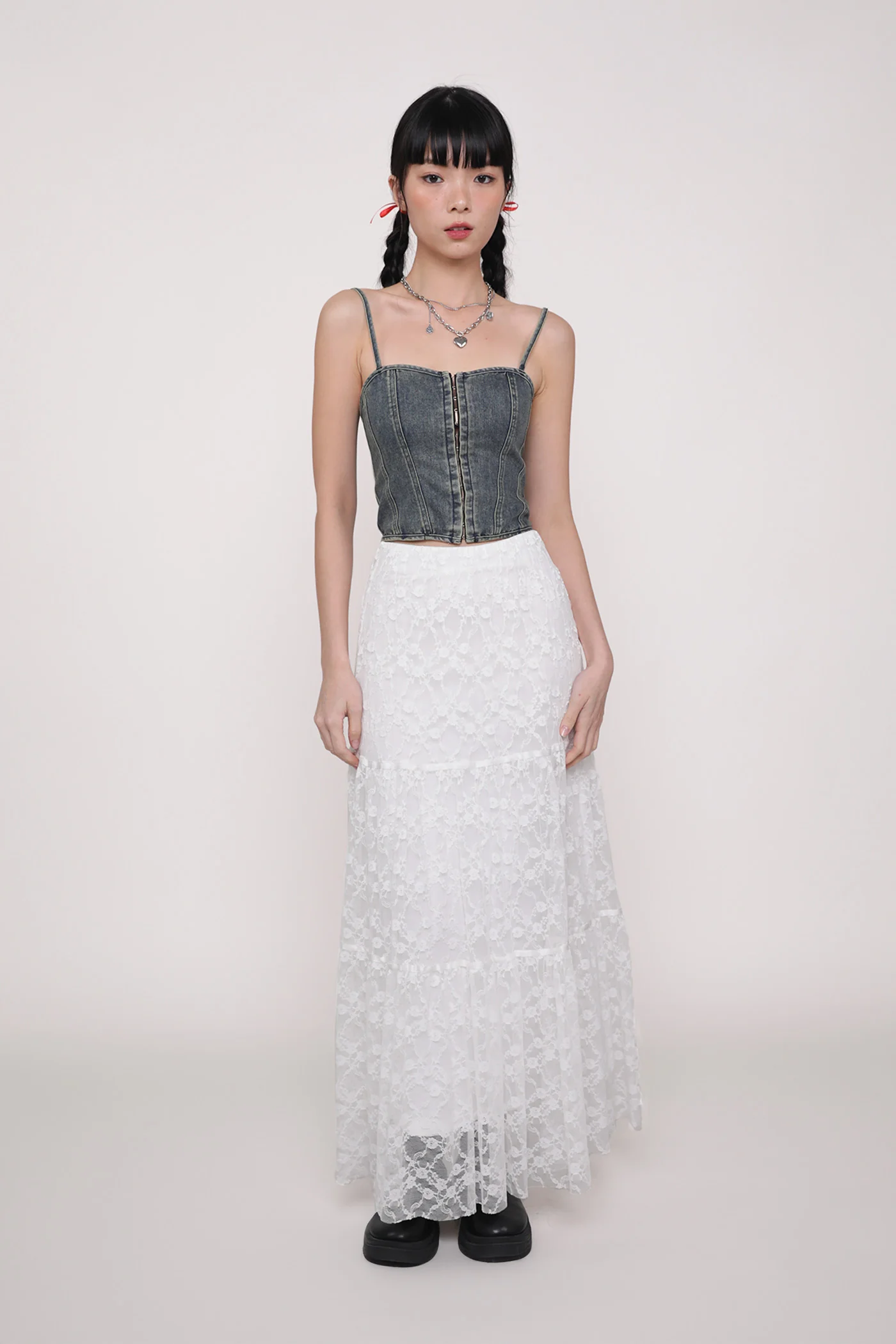 Elysia Lace Tiered Skirt - Image 2