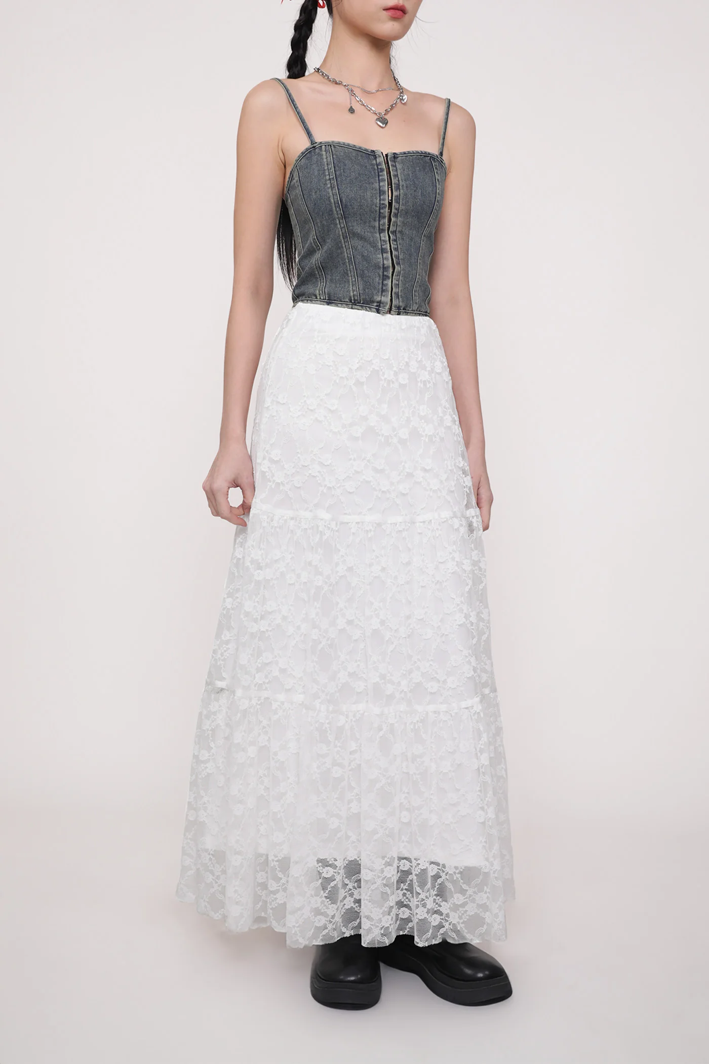 Elysia Lace Tiered Skirt - Image 3