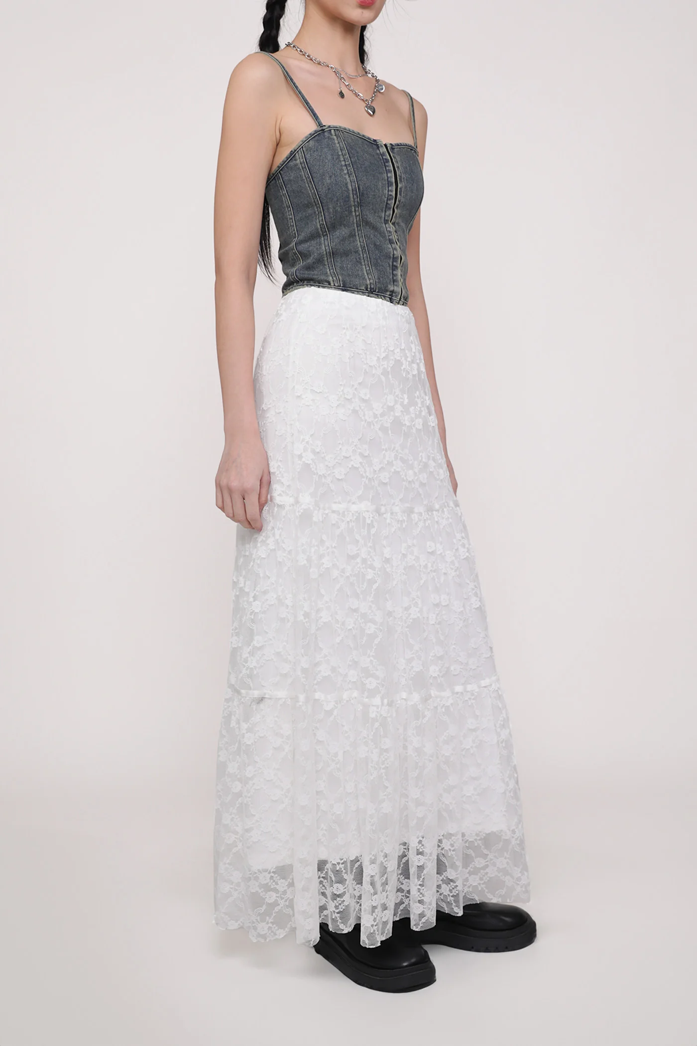Elysia Lace Tiered Skirt - Image 5
