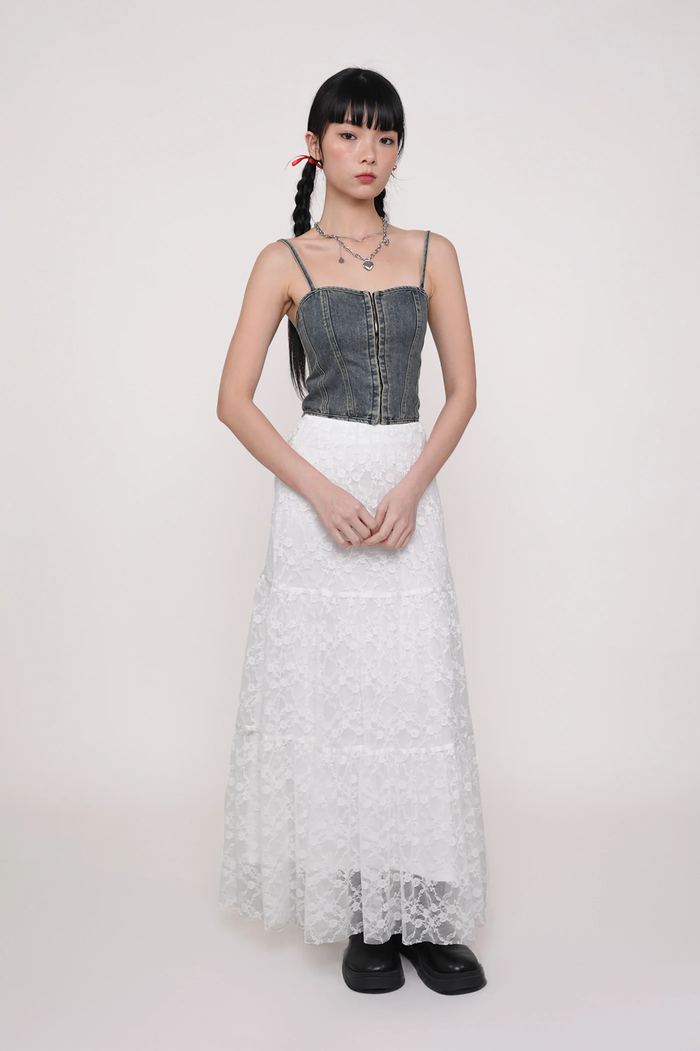Elysia Lace Tiered Skirt - Image 6
