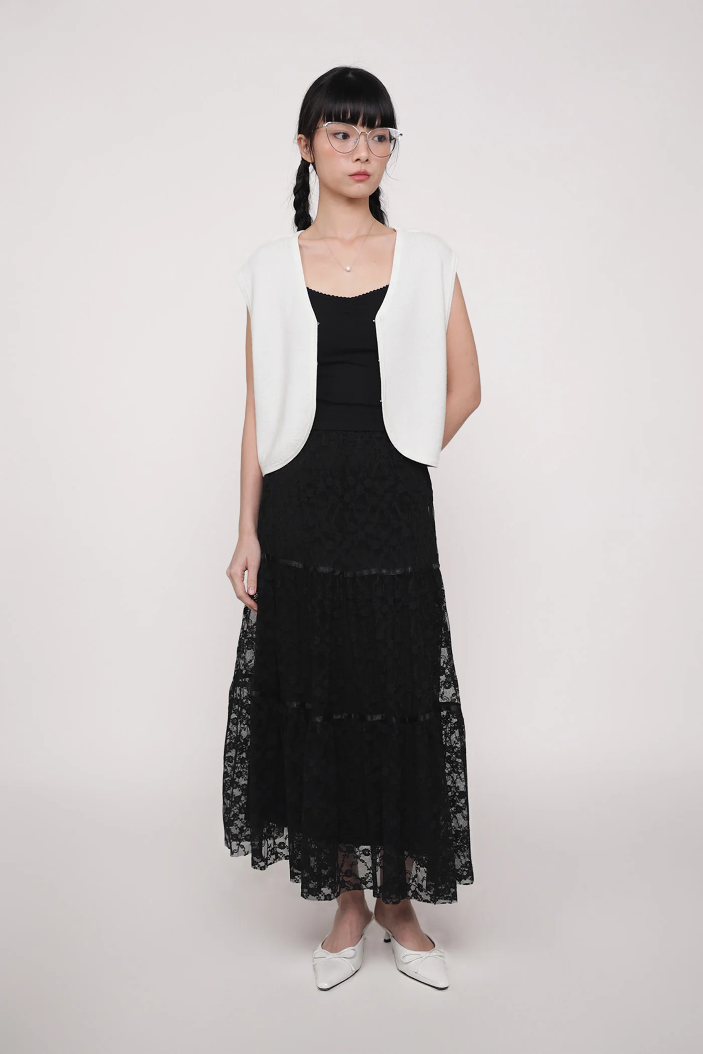 Elysia Lace Tiered Skirt - Image 9