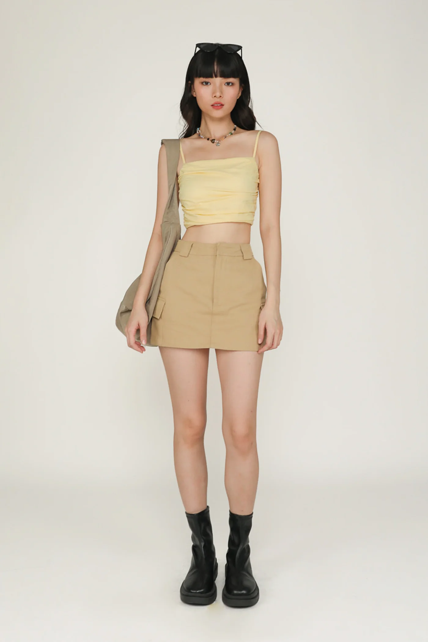 Eryn Ruched Side Crop Top - Image 43