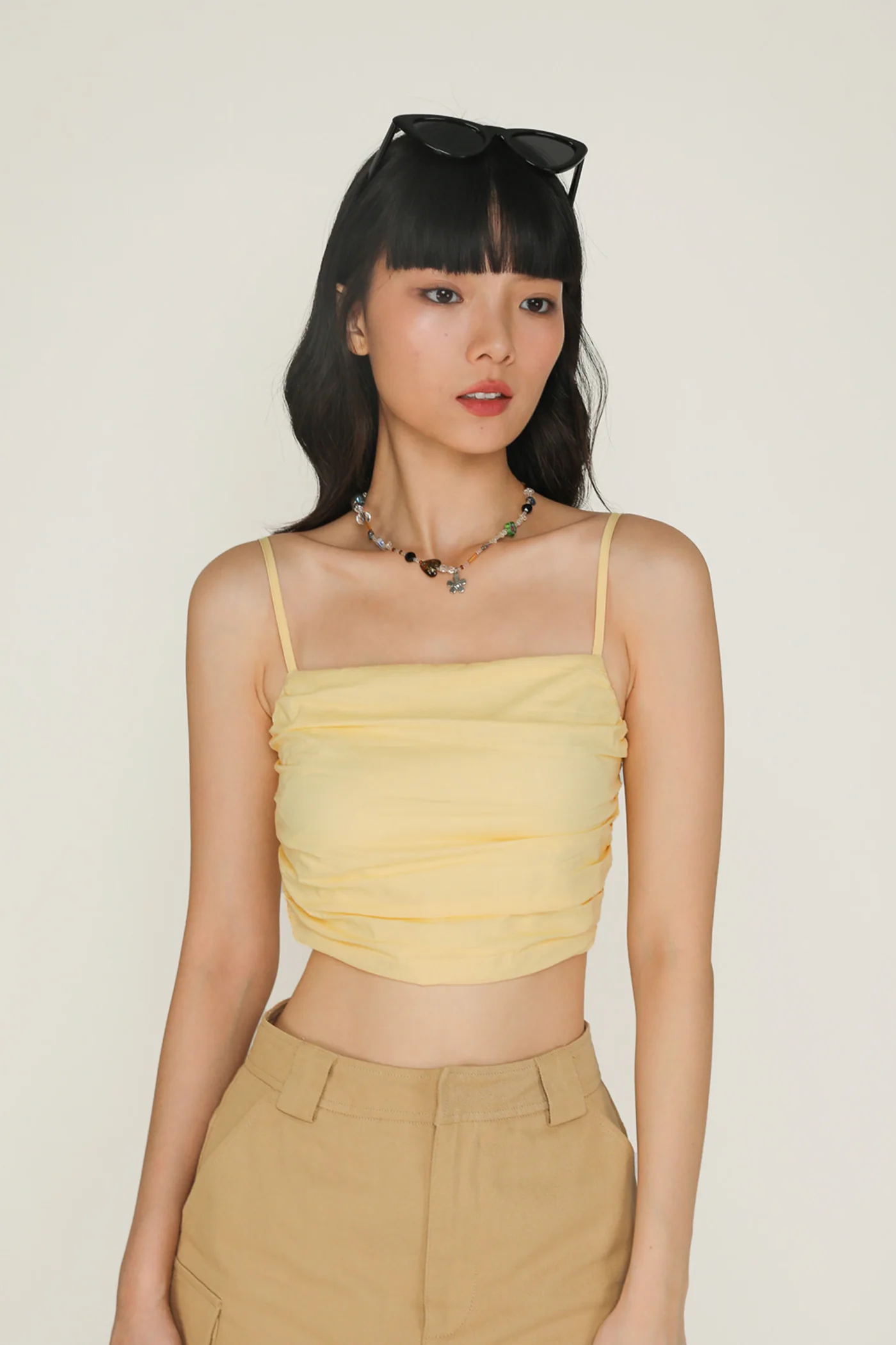 Eryn Ruched Side Crop Top - Image 47