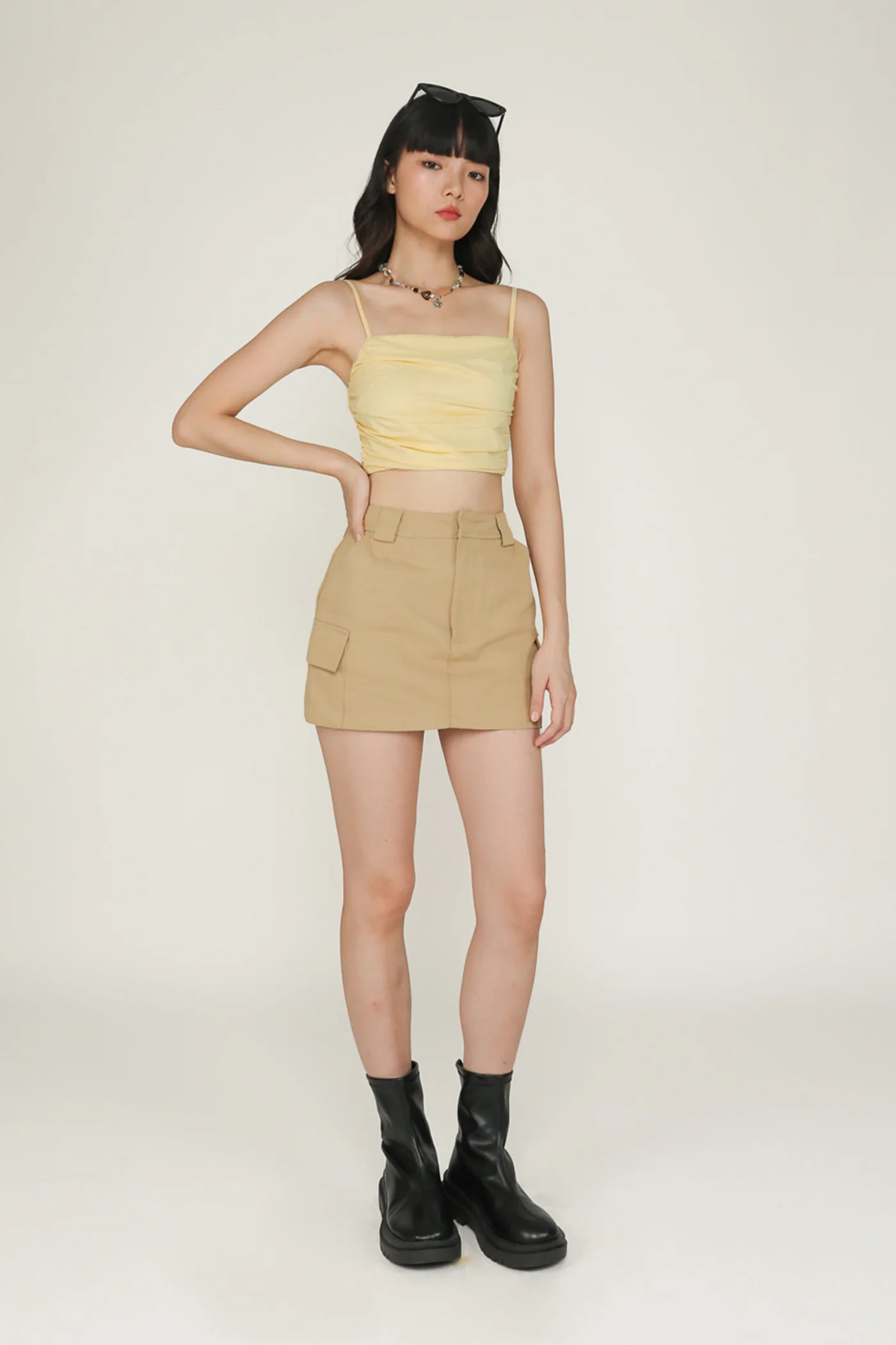Eryn Ruched Side Crop Top - Image 48