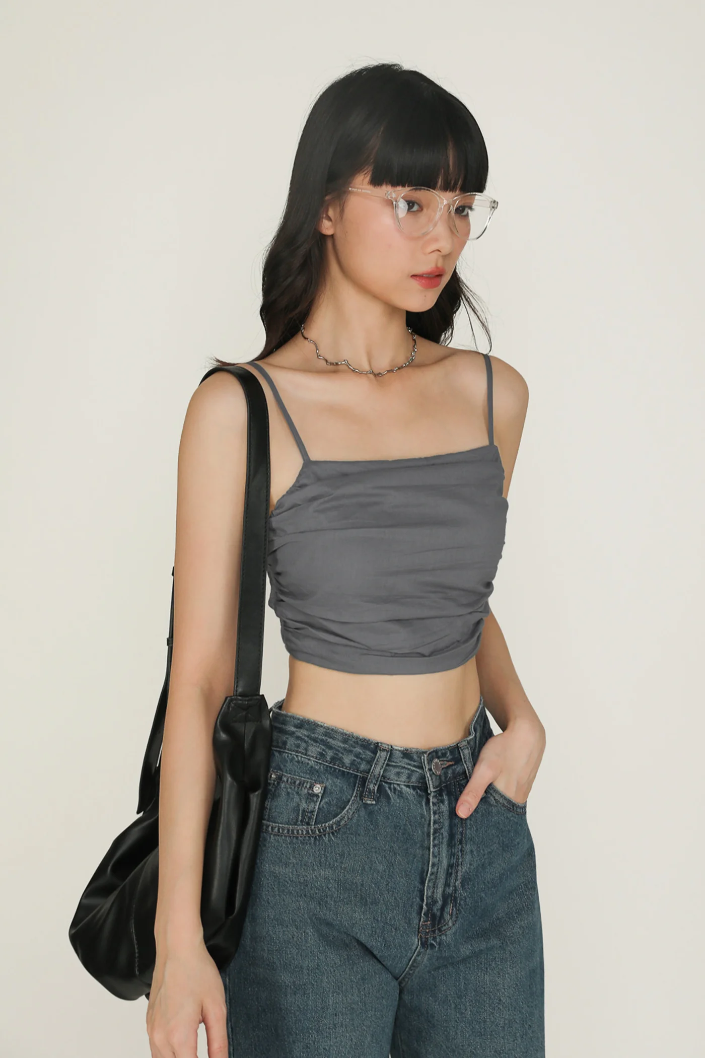 Eryn Ruched Side Crop Top - Image 50