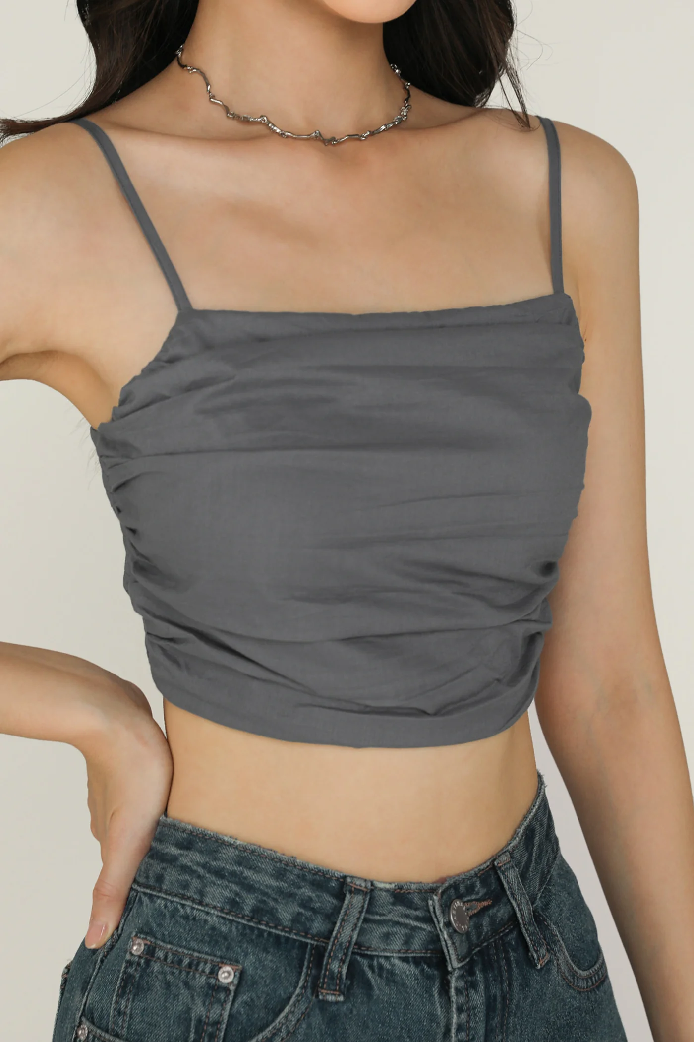Eryn Ruched Side Crop Top - Image 53