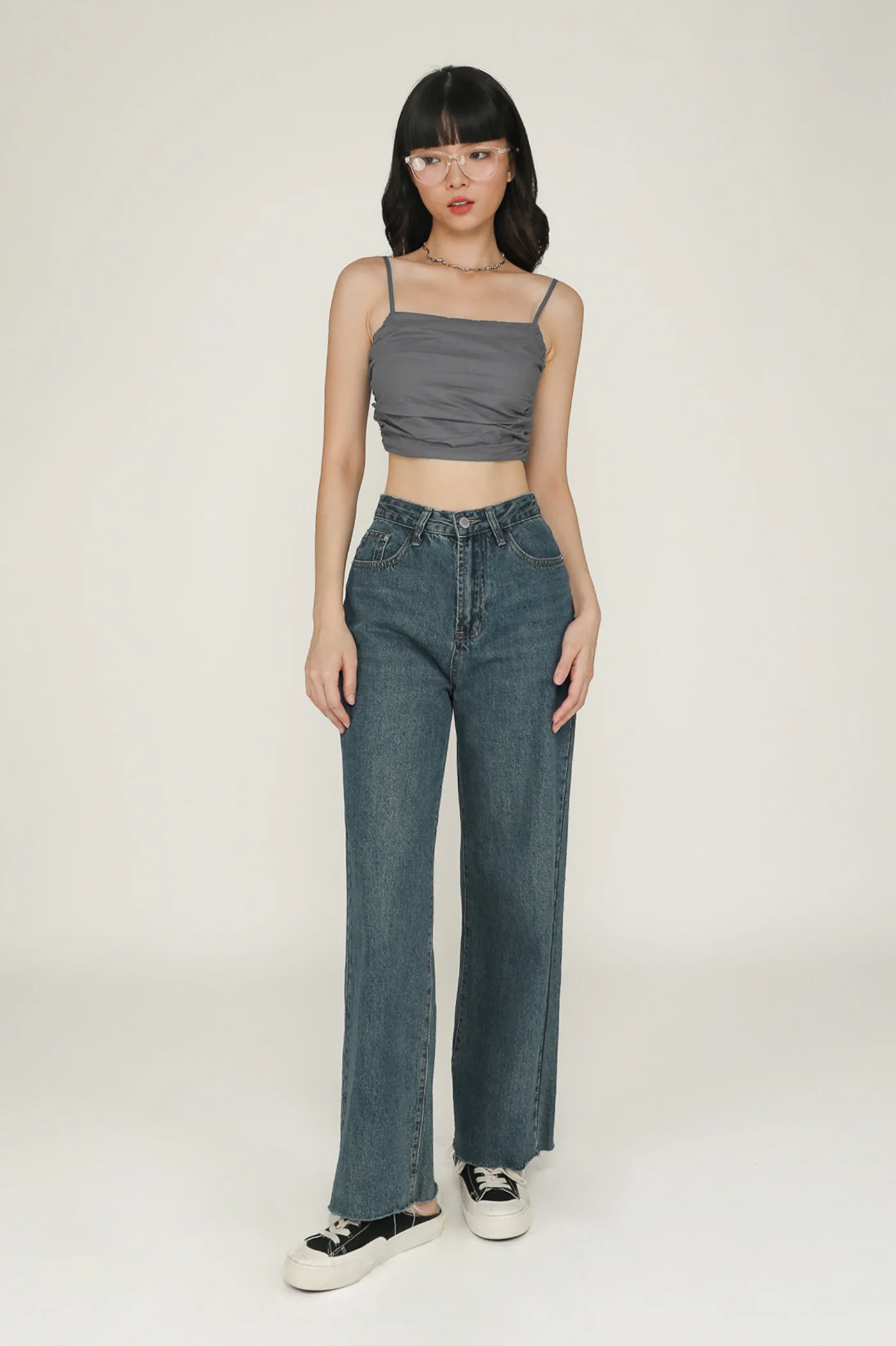 Eryn Ruched Side Crop Top - Image 55