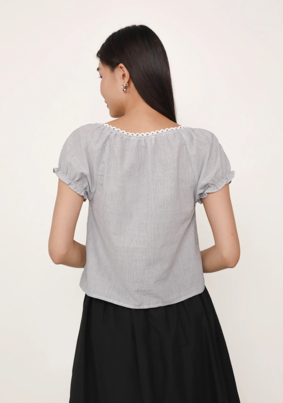 [ETA END AUG] BACKORDER Cindy Lace Trim Top (Stripes) - Image 10