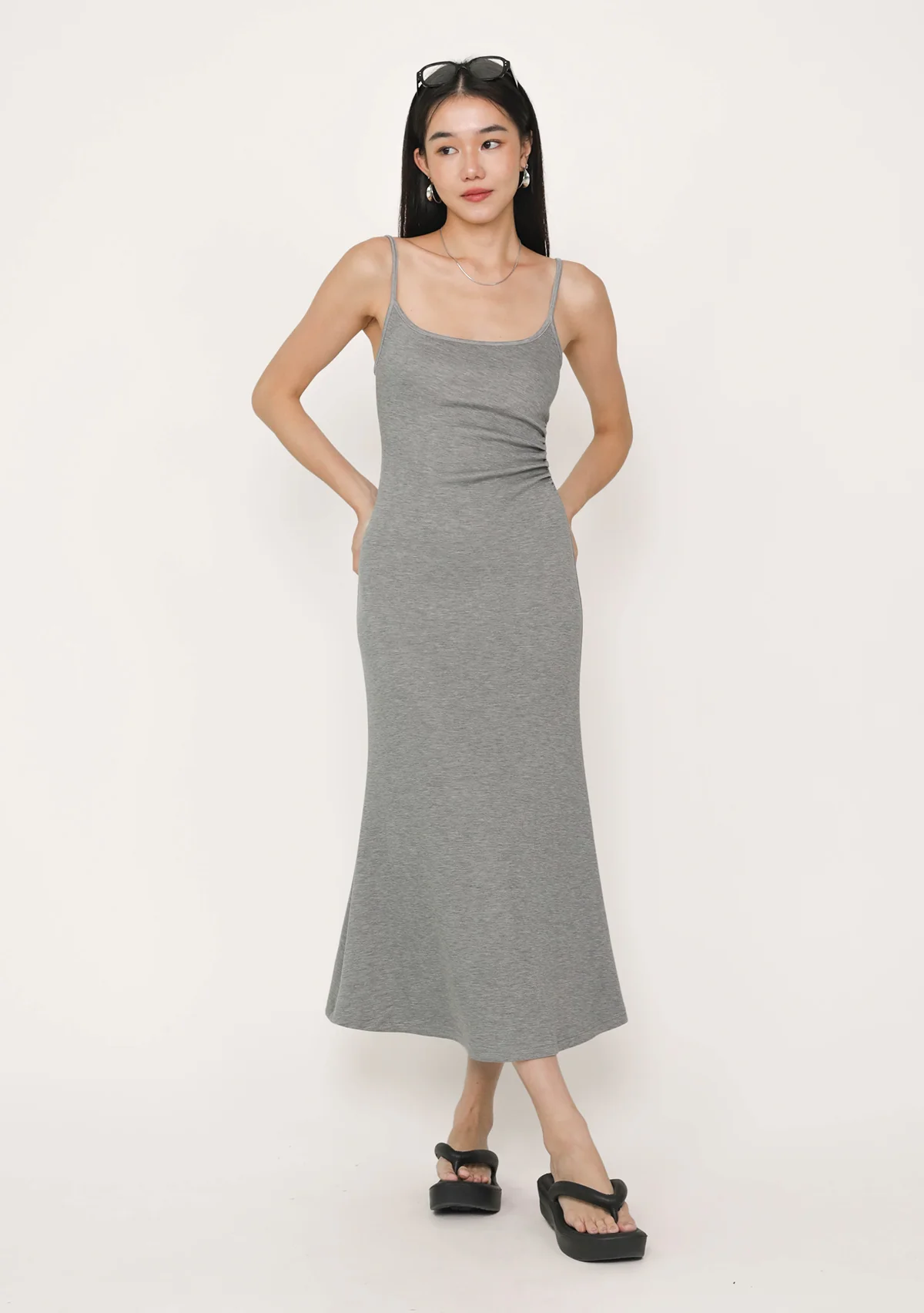 Sara Ruched Padded Maxi Dress - Image 3