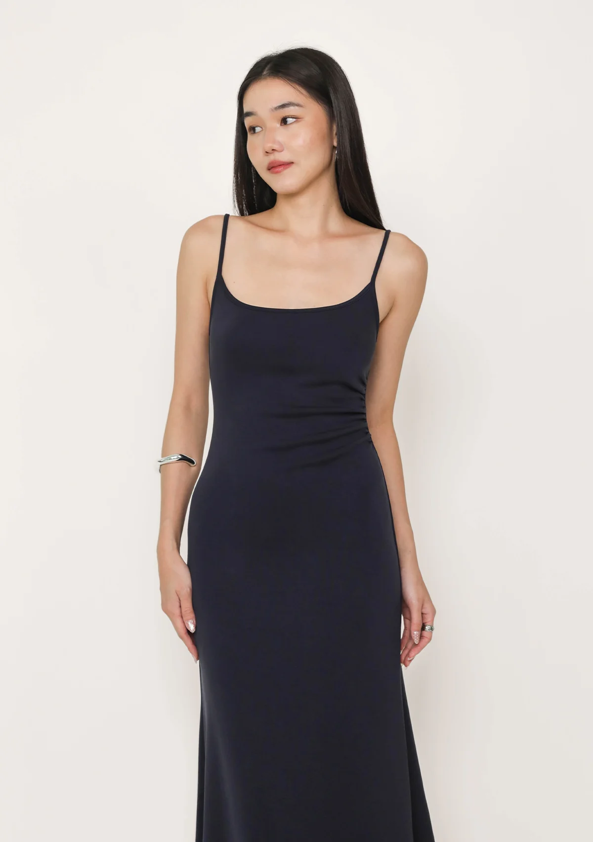 Sara Ruched Padded Maxi Dress - Image 9