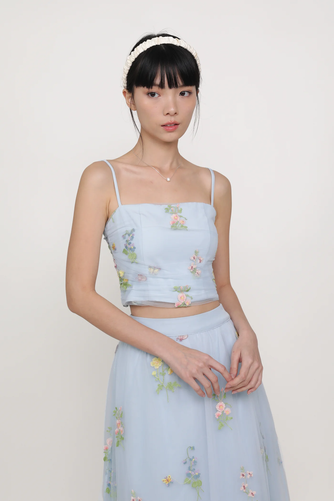 Evelina Embroidery Mesh Padded Top - Image 12