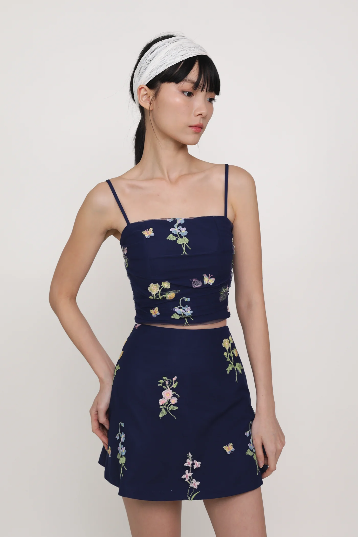 Evelina Embroidery Mesh Padded Top - Image 24