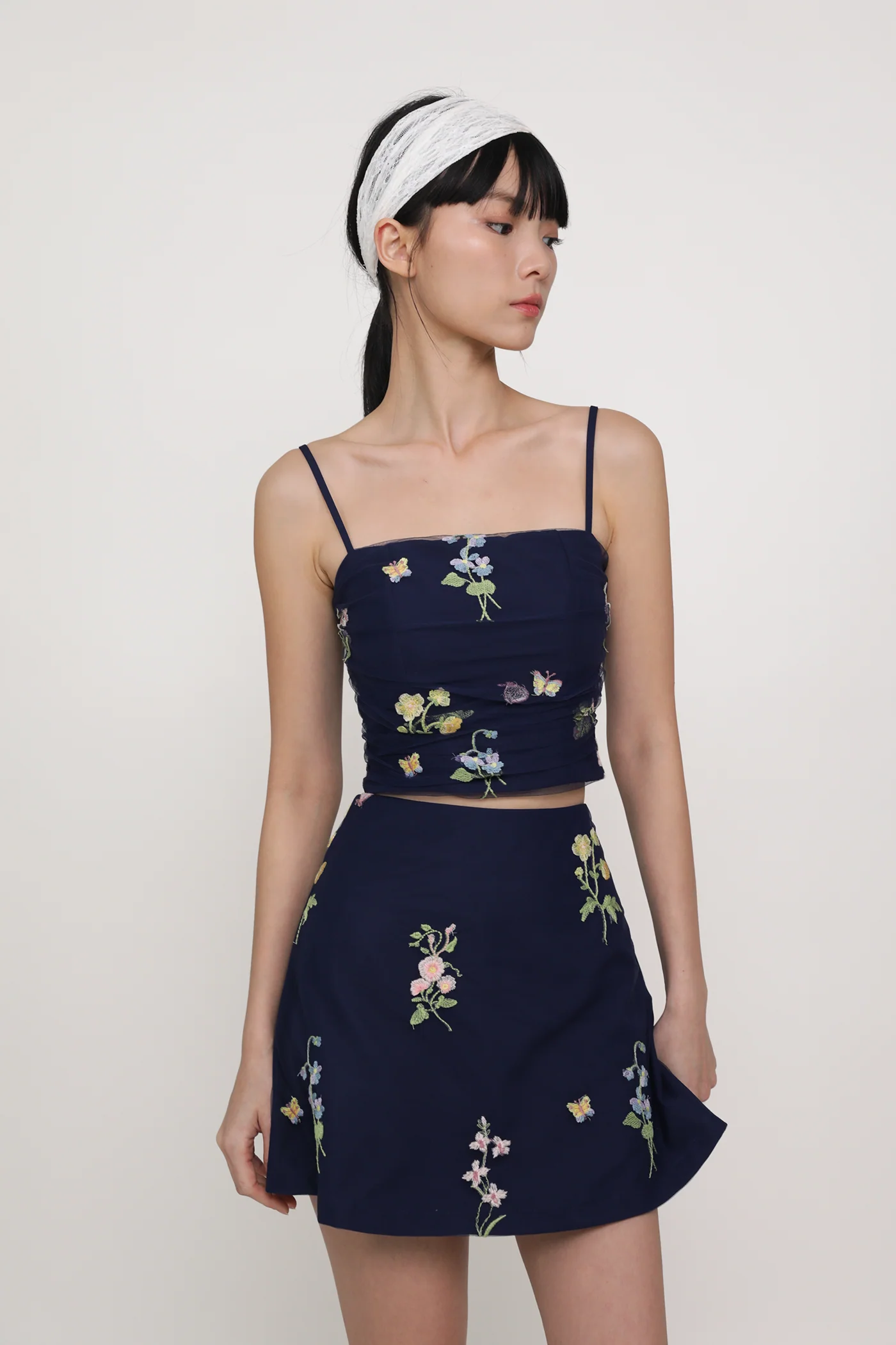 Evelina Embroidery Mesh Padded Top - Image 26