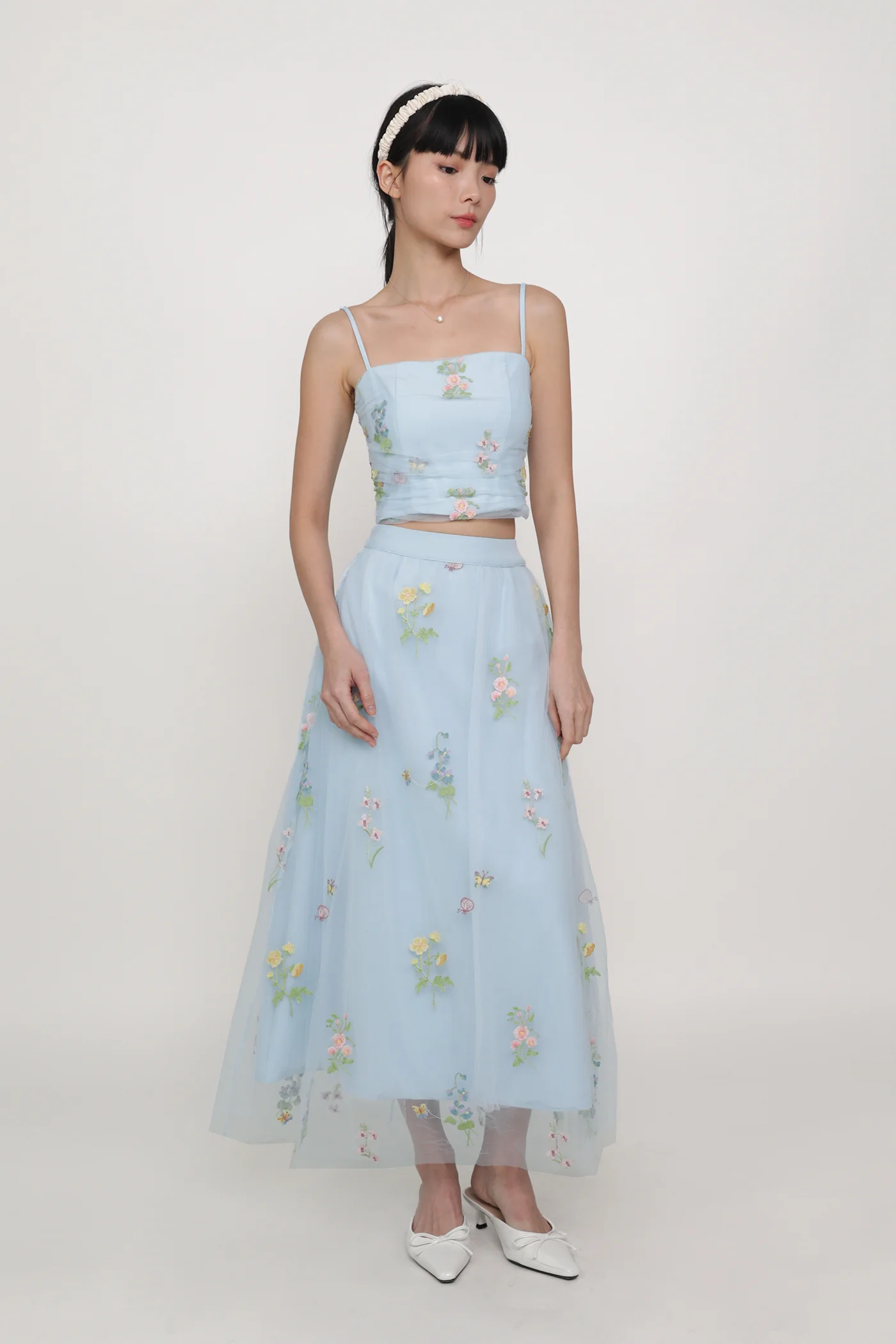 Evelina Embroidery Mesh Padded Top - Image 8