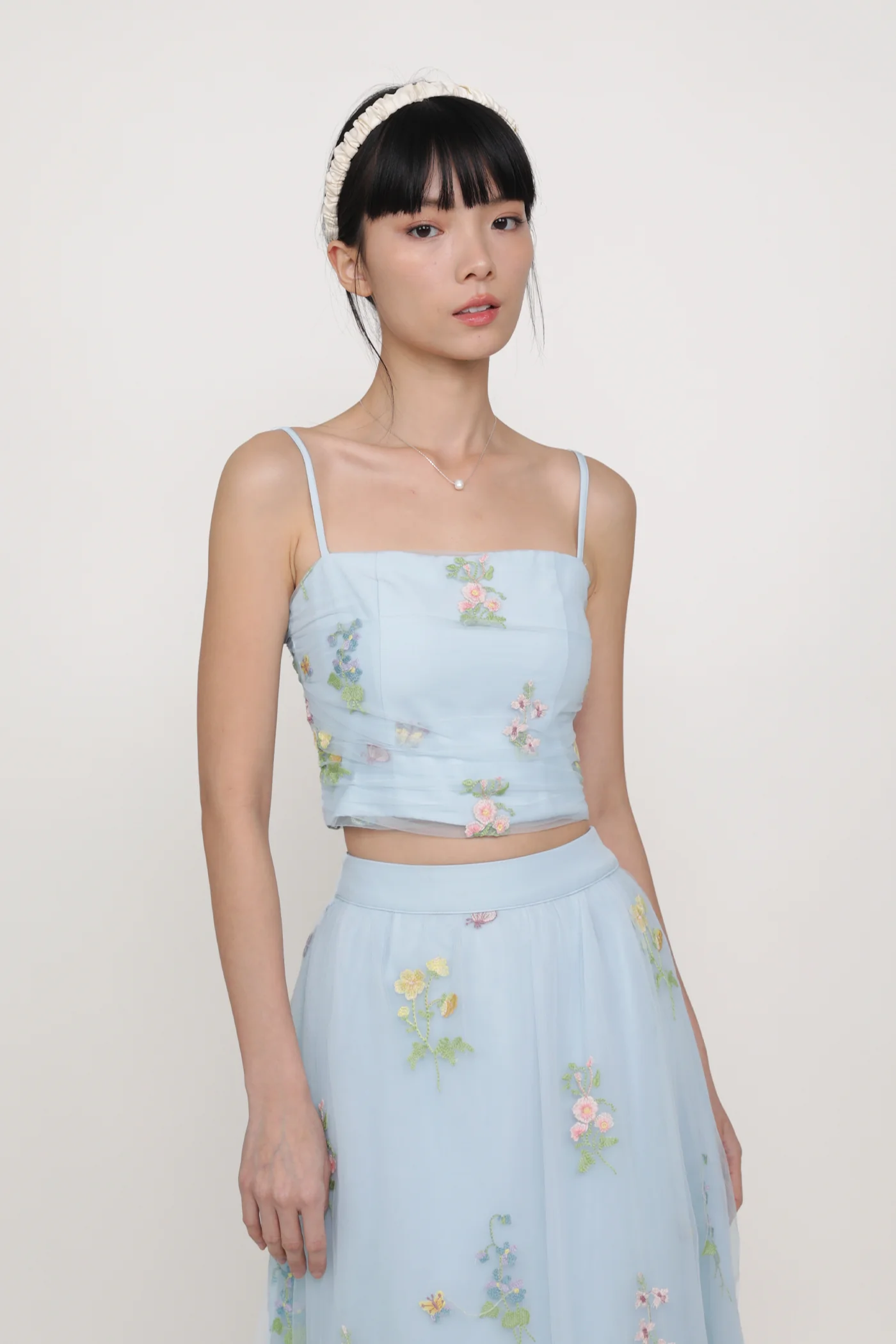 Evelina Embroidery Mesh Padded Top - Image 9
