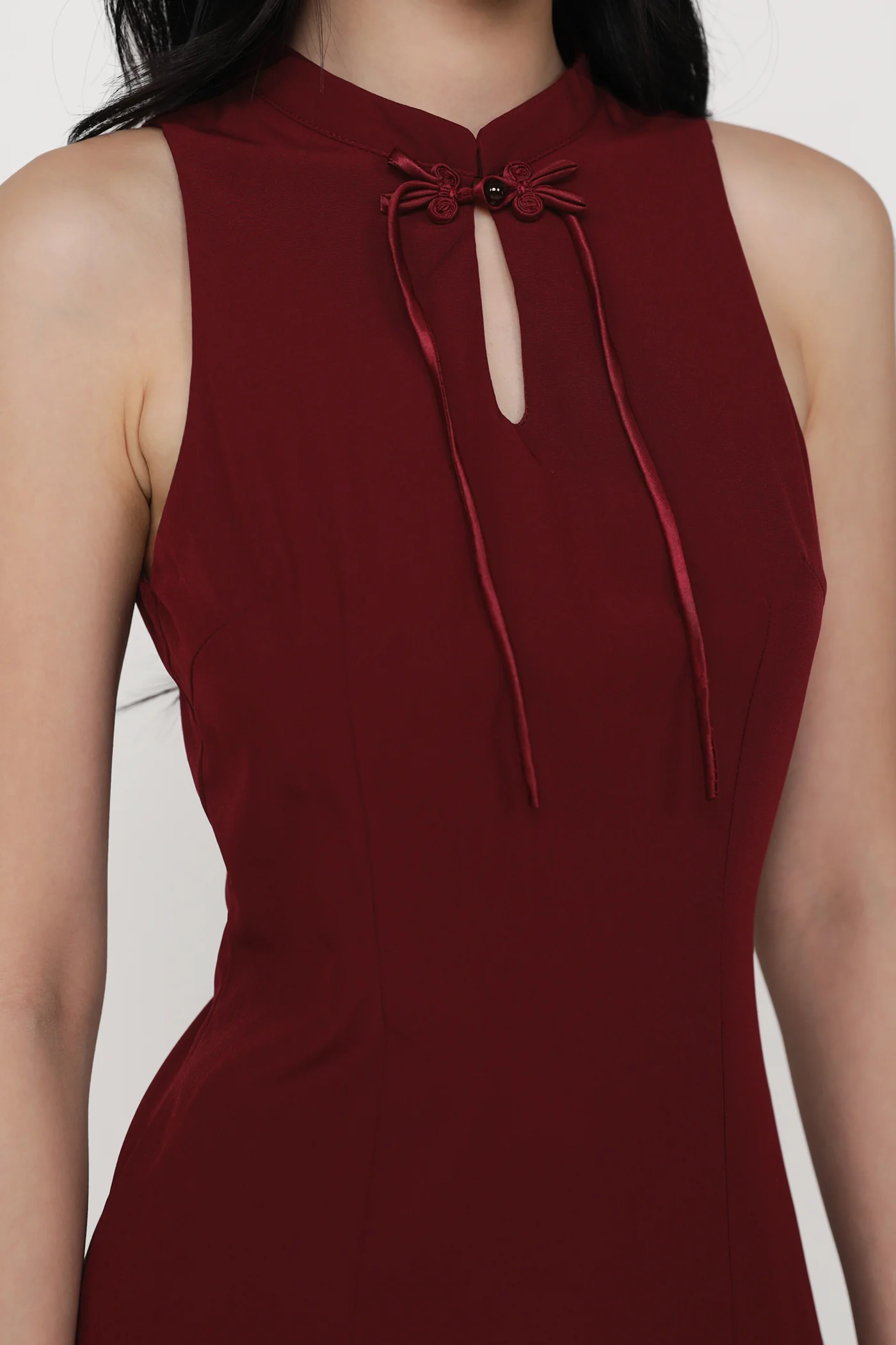 Evelyn Bubble Hem Qipao Dress - Image 11
