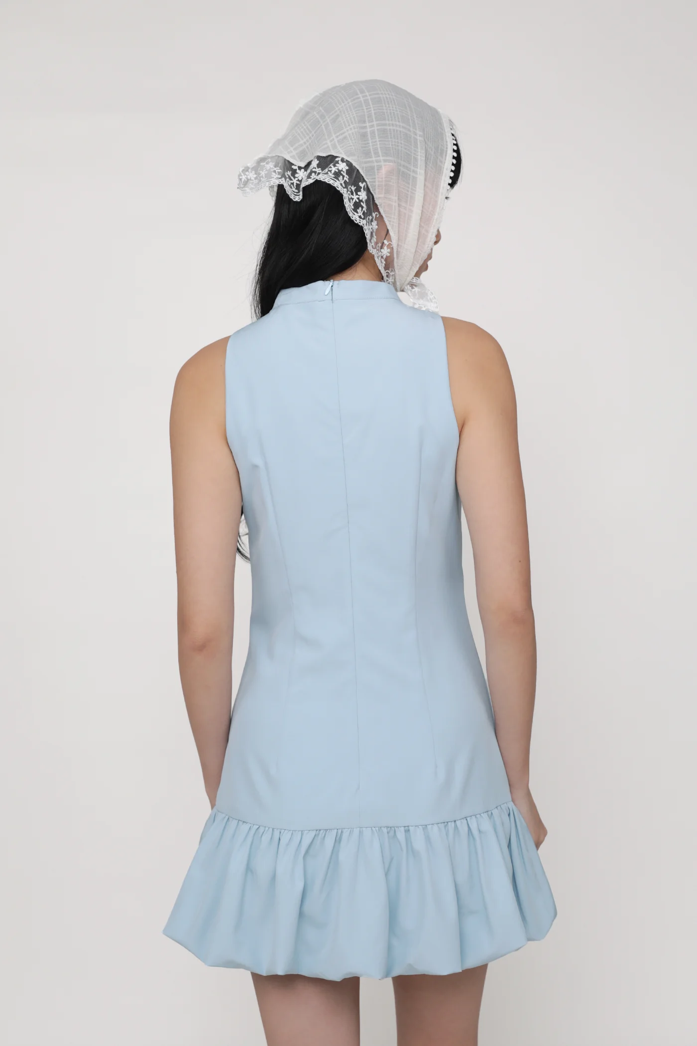 Evelyn Bubble Hem Qipao Dress - Image 7