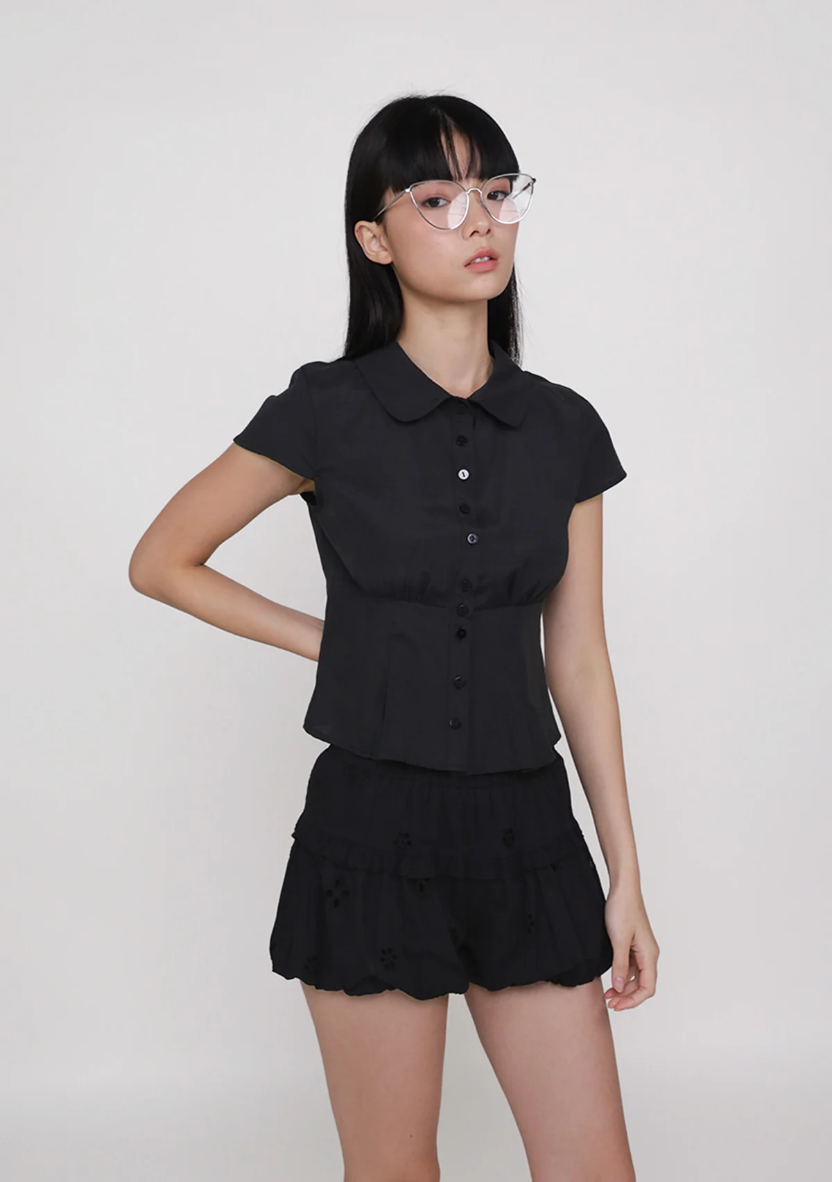 Jinny Eyelet Bubble Shorts - Image 2
