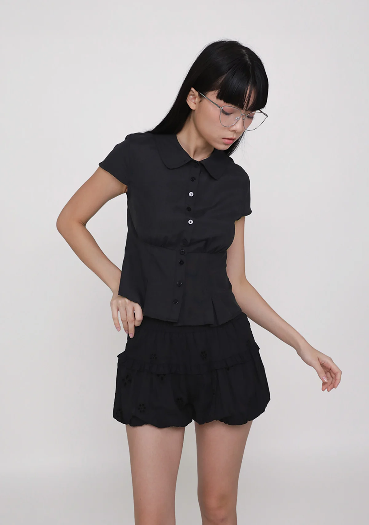 Jinny Eyelet Bubble Shorts - Image 3