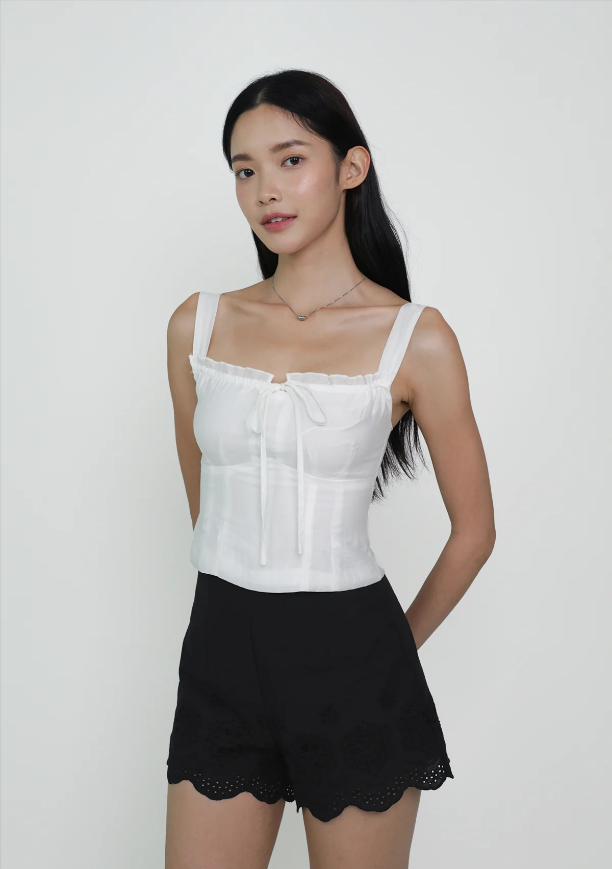 Luna Eyelet Embroidery Shorts - Image 9