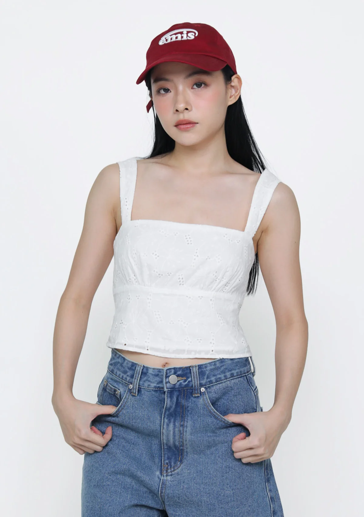 Caity Eyelet Top