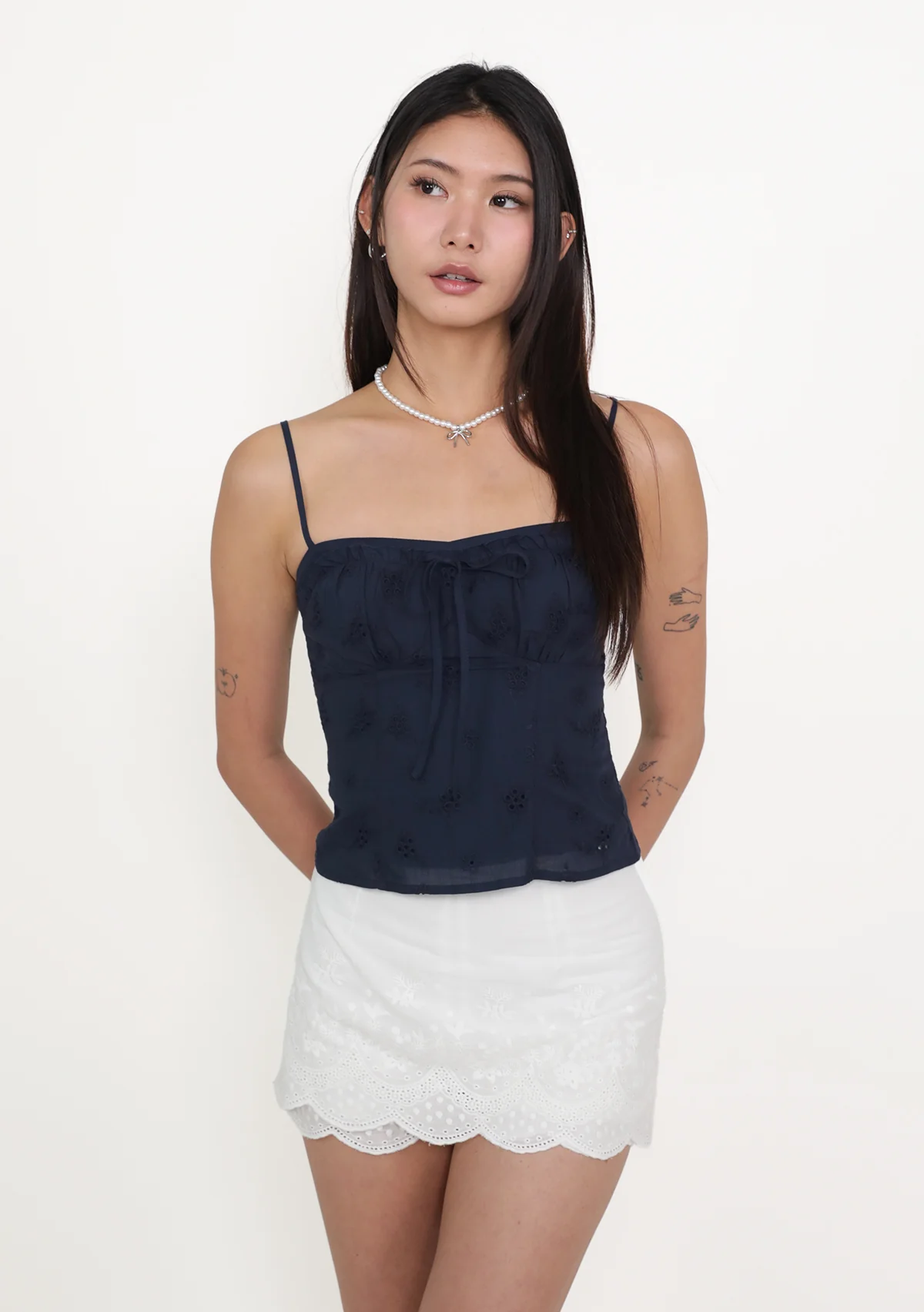 Fion Padded Bustier Top (Eyelet) - Image 8
