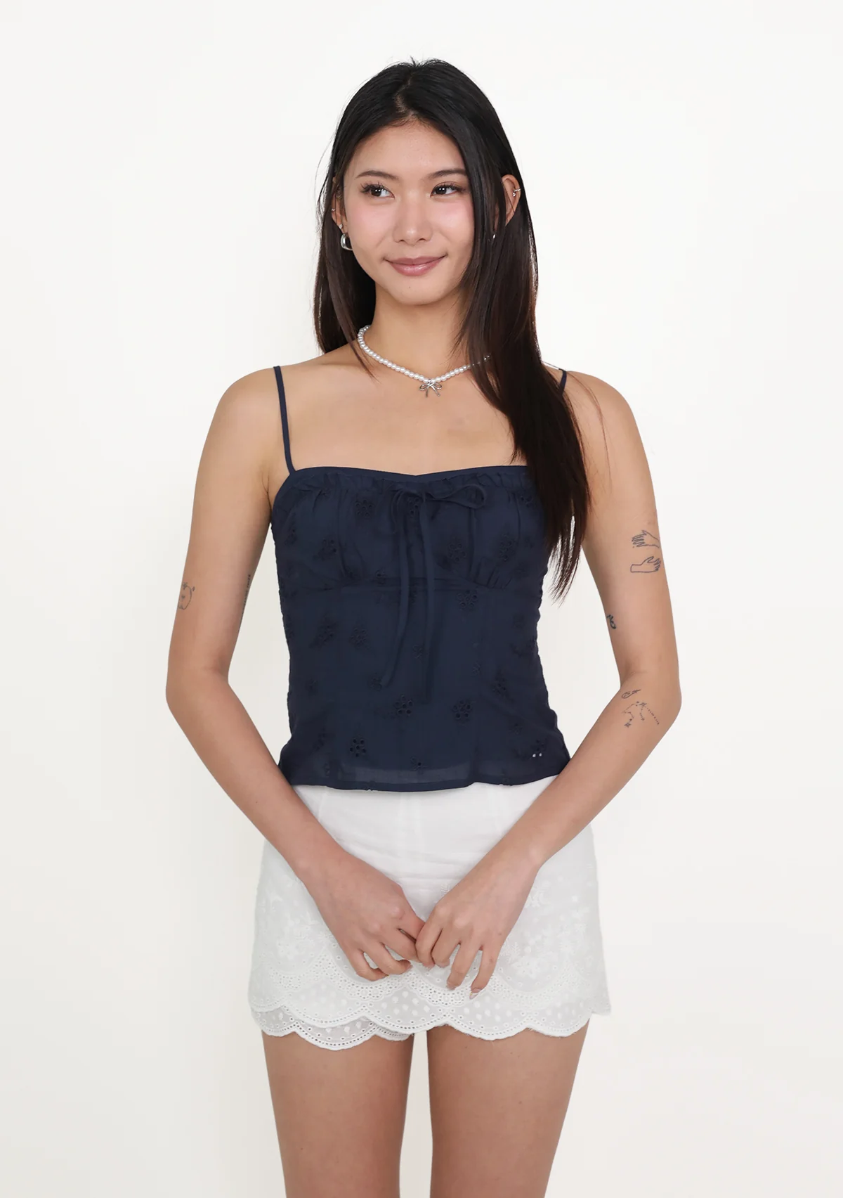 Fion Padded Bustier Top (Eyelet) - Image 9