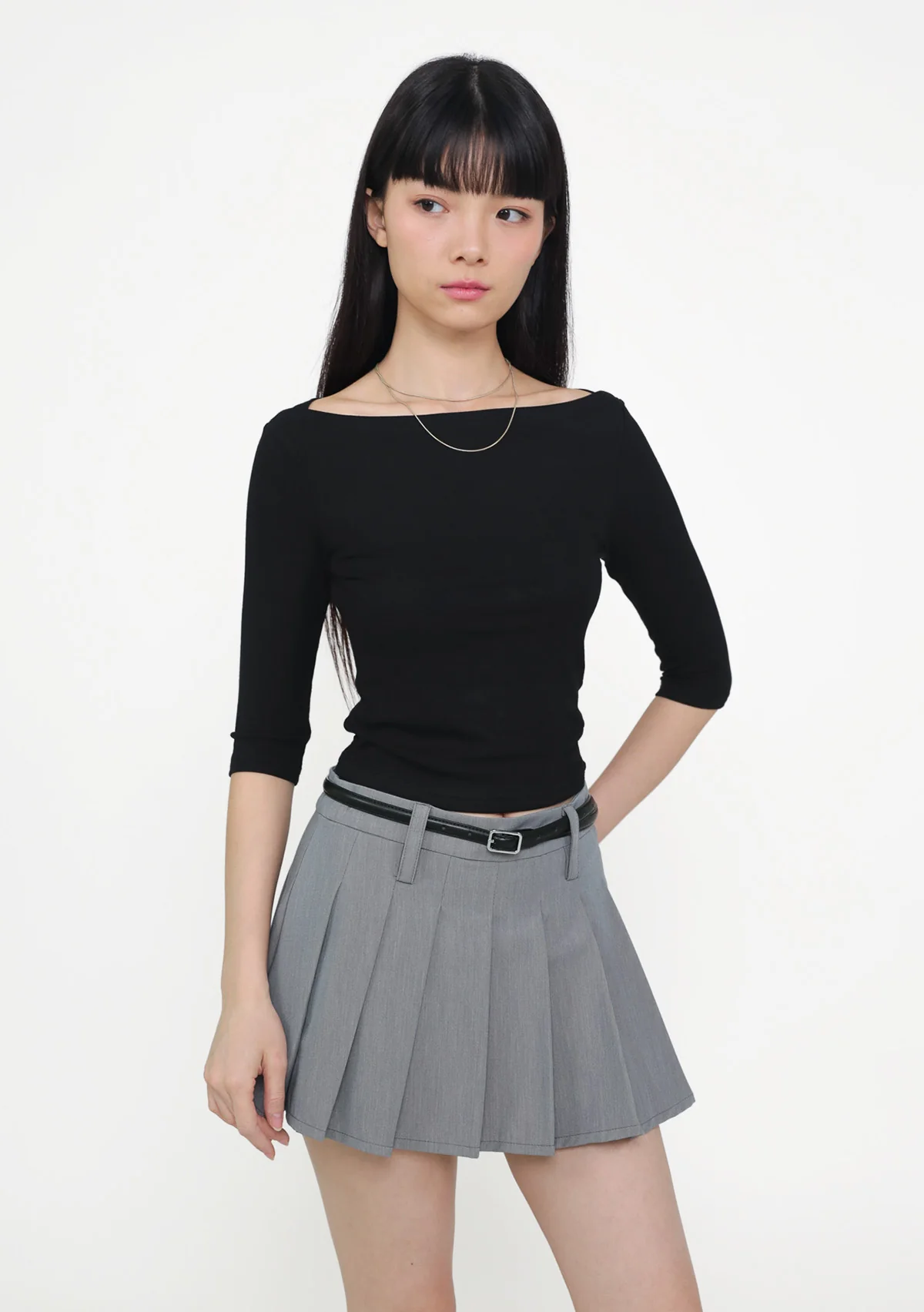 Florence Boat Neck Sleeve Padded Top