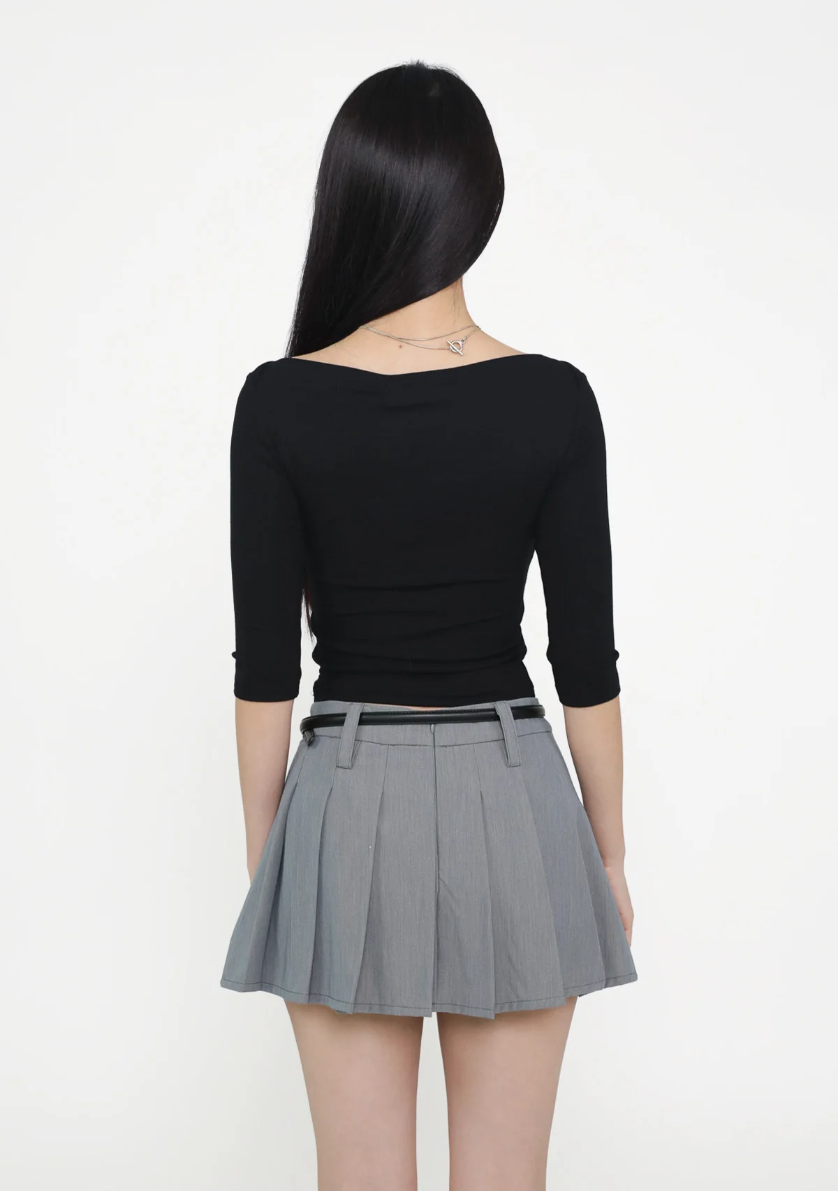 Florence Boat Neck Sleeve Padded Top - Image 10
