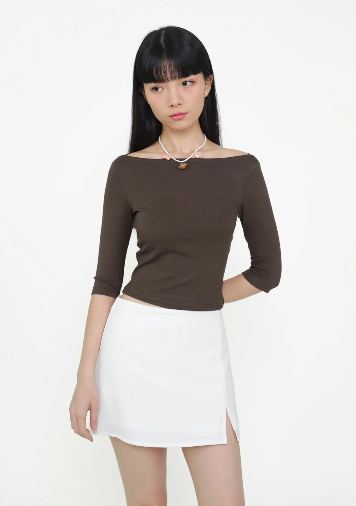 Florence Boat Neck Sleeve Padded Top - Image 12