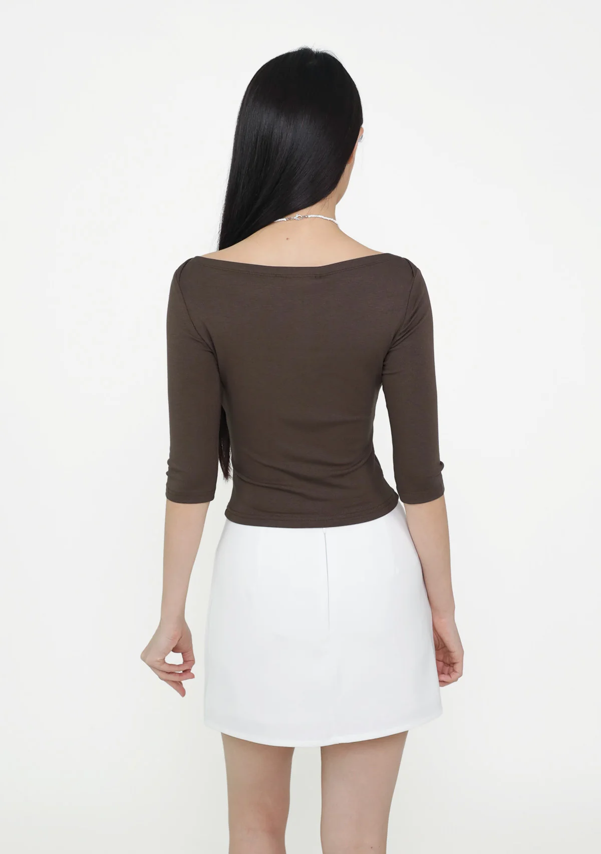 Florence Boat Neck Sleeve Padded Top - Image 14
